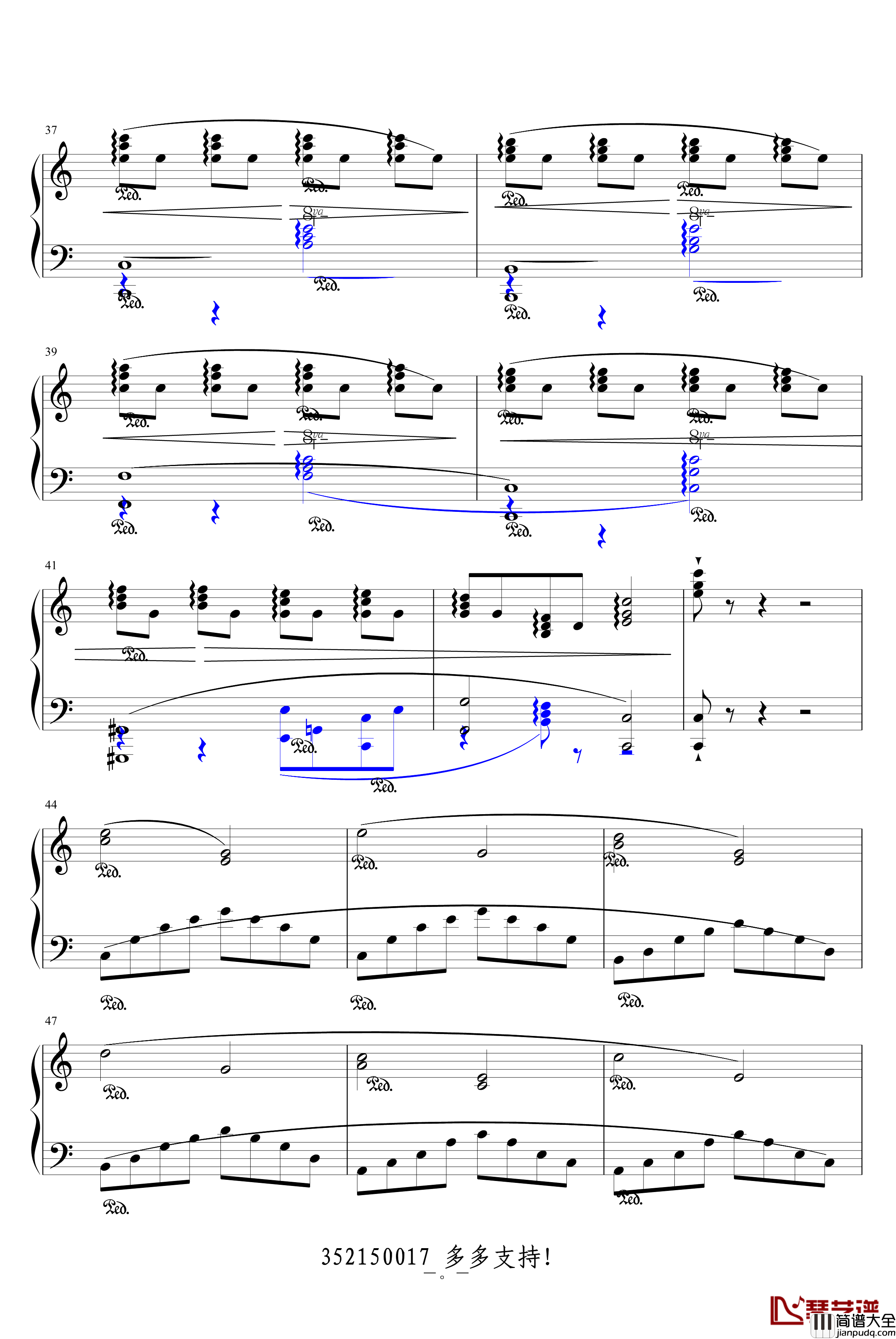 往事练习曲钢琴谱_xmk_kmx