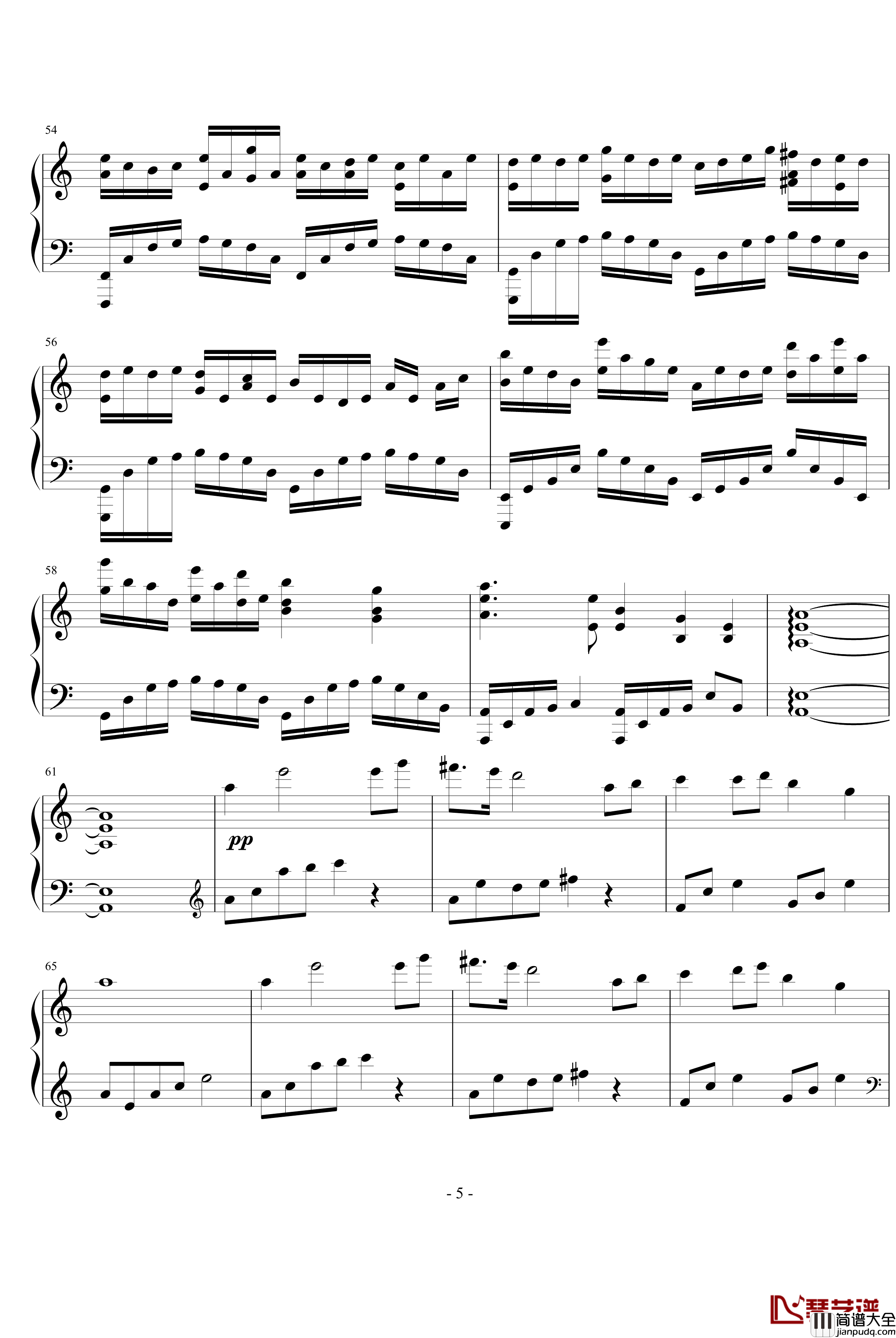 烟城钢琴谱_炎冰城