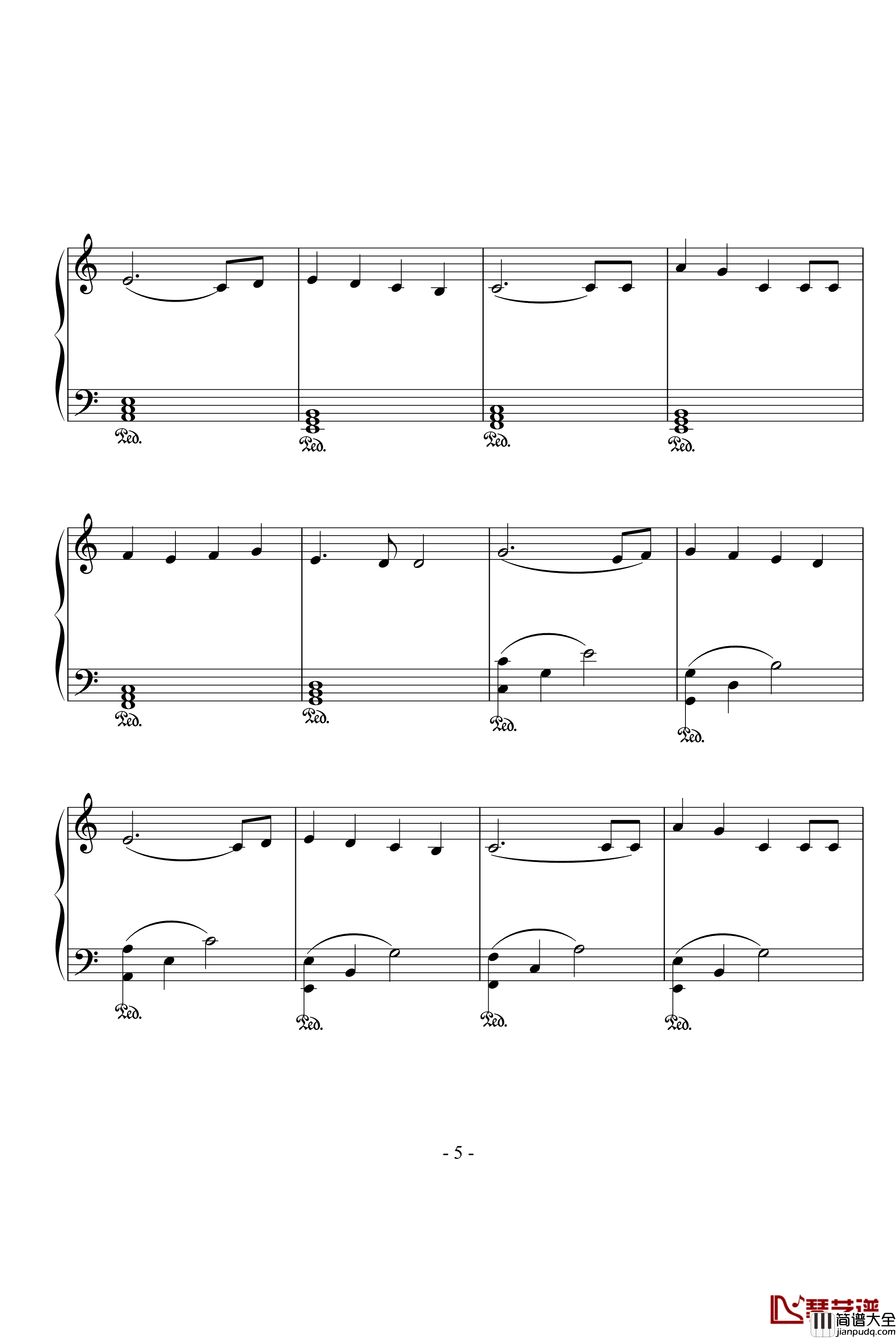 黑板上的诺言钢琴谱_拔谱_仰歌