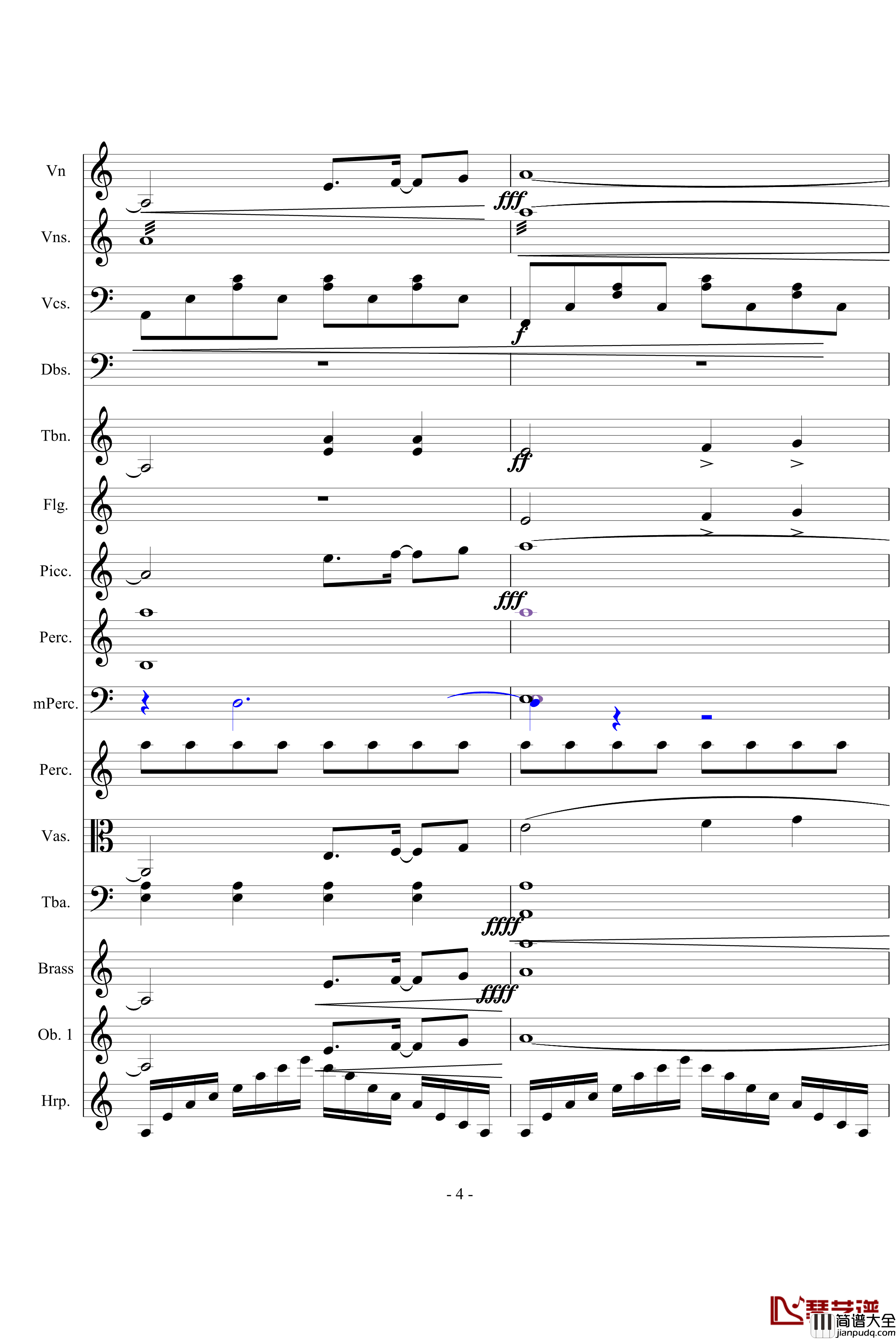 永恒的交响诗钢琴谱_缩短版_万千里