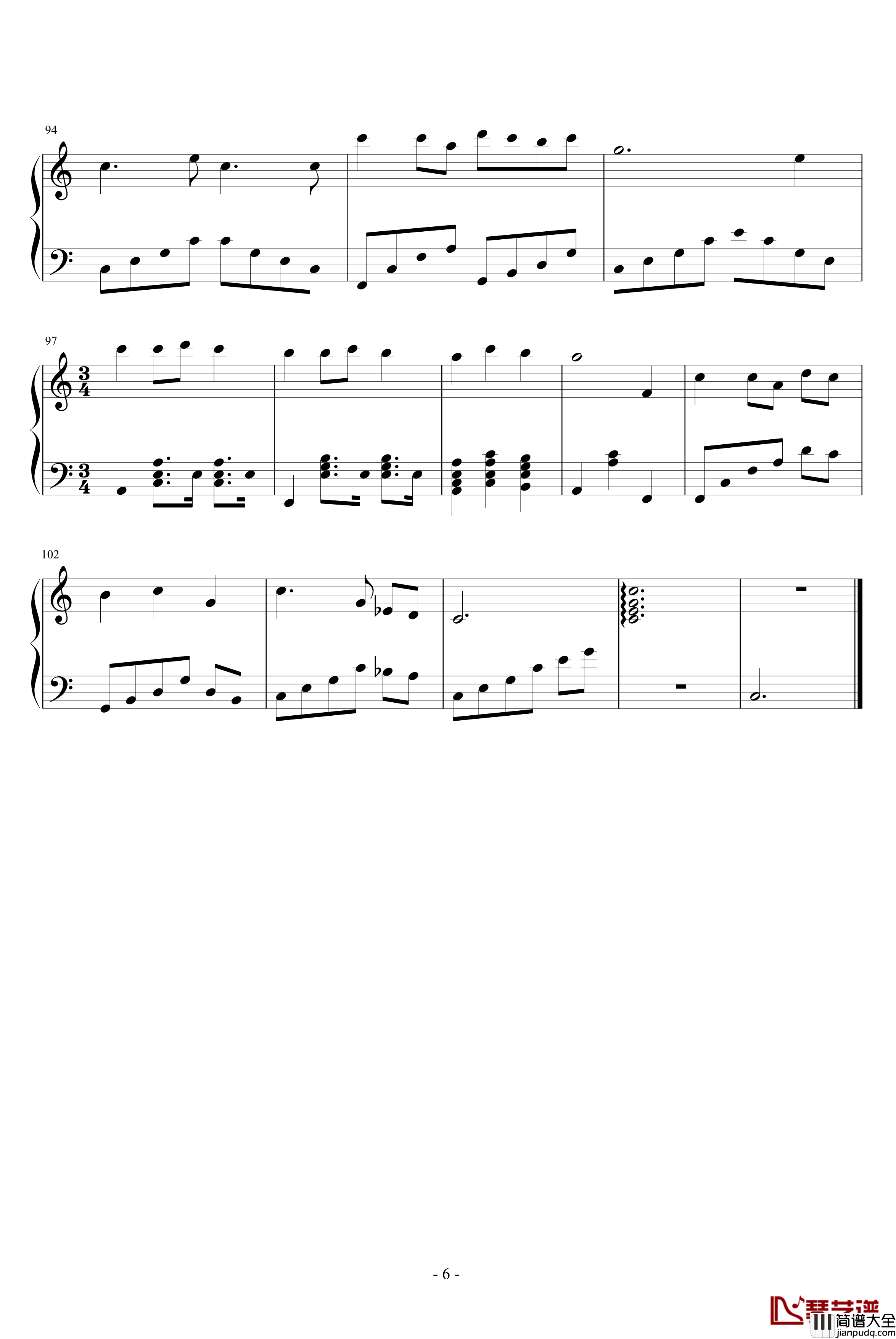 我在这钢琴谱_墨香随意