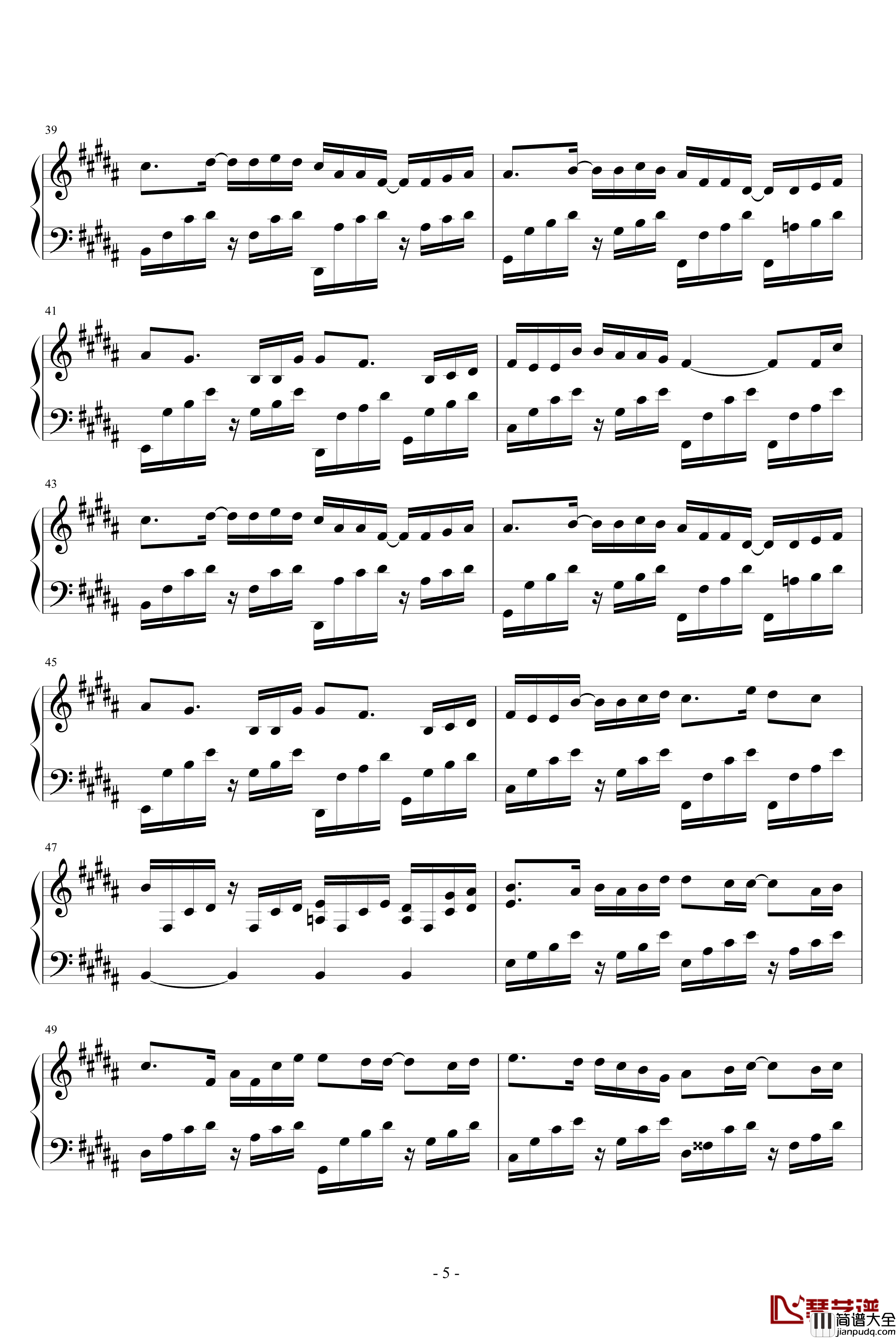 晚安钢琴谱_WindChou