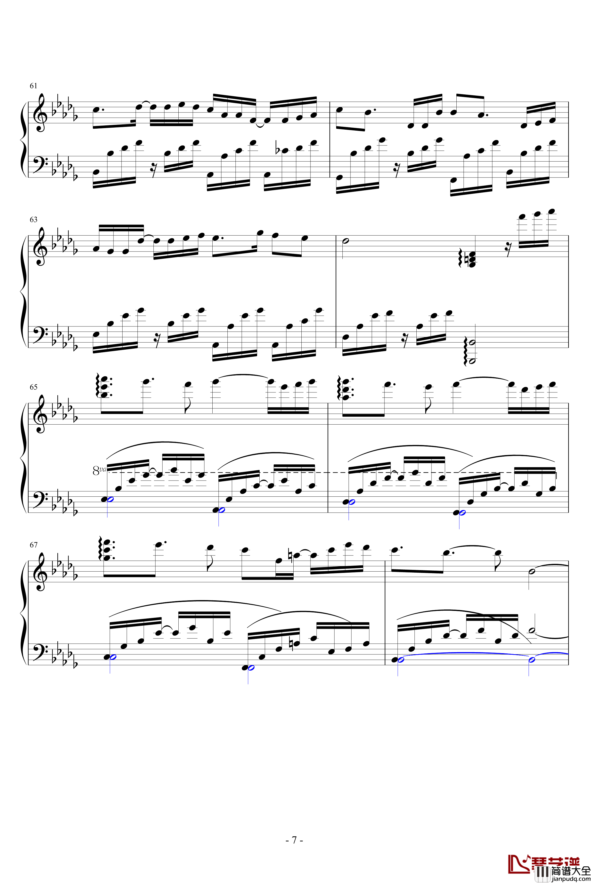 晚安钢琴谱_WindChou