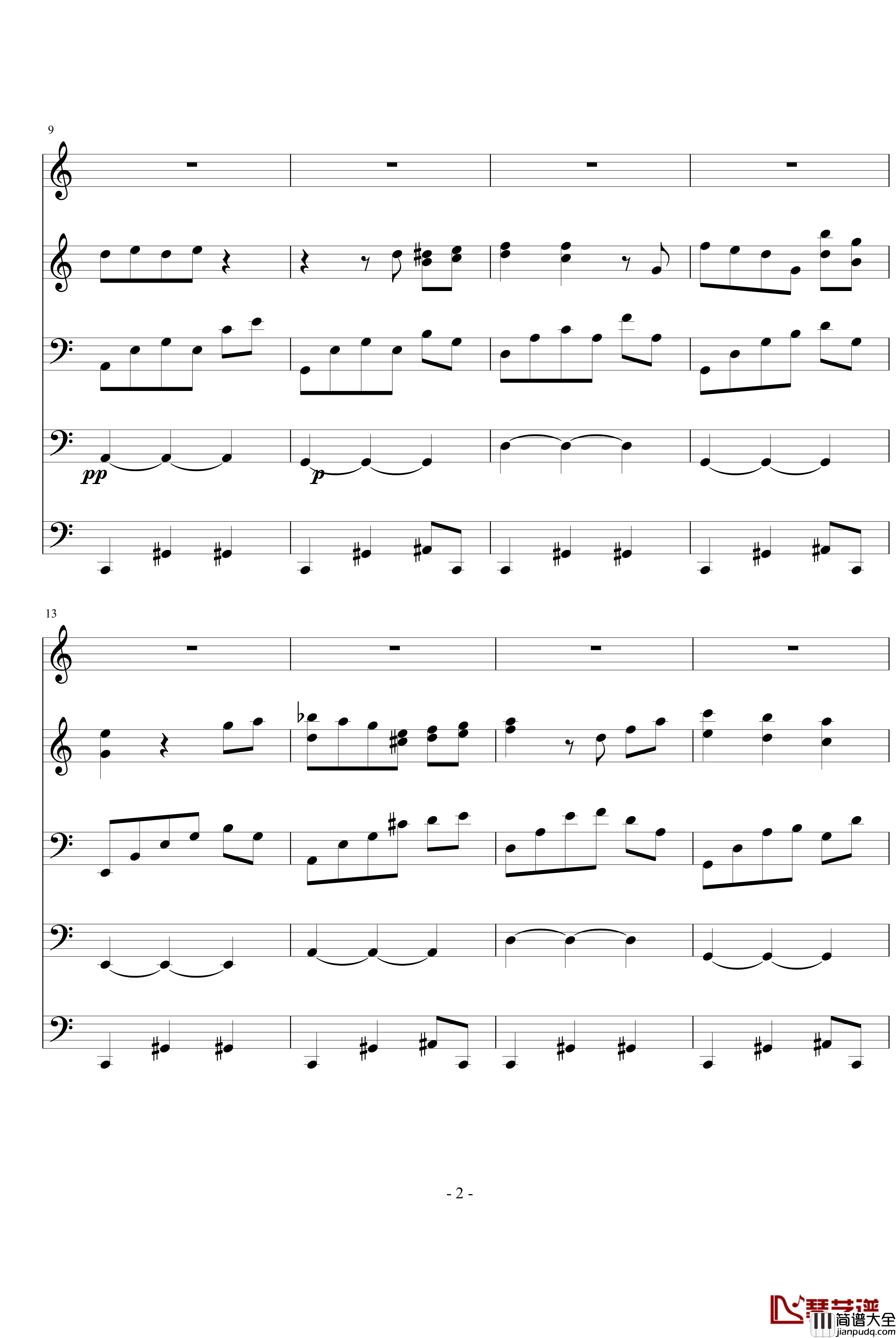 优雅钢琴谱_ellocz_夜洛第四首圆舞曲