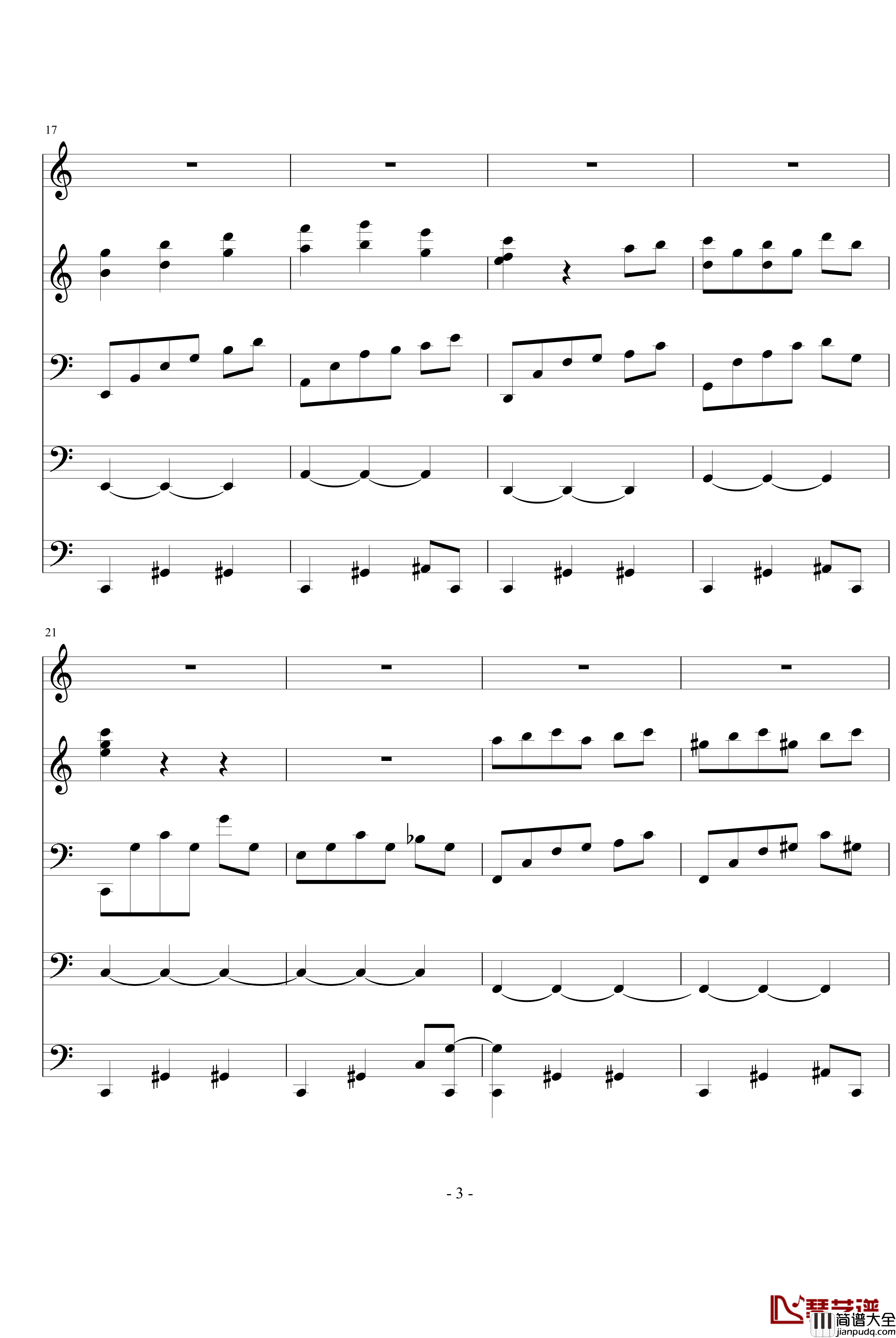 优雅钢琴谱_ellocz_夜洛第四首圆舞曲