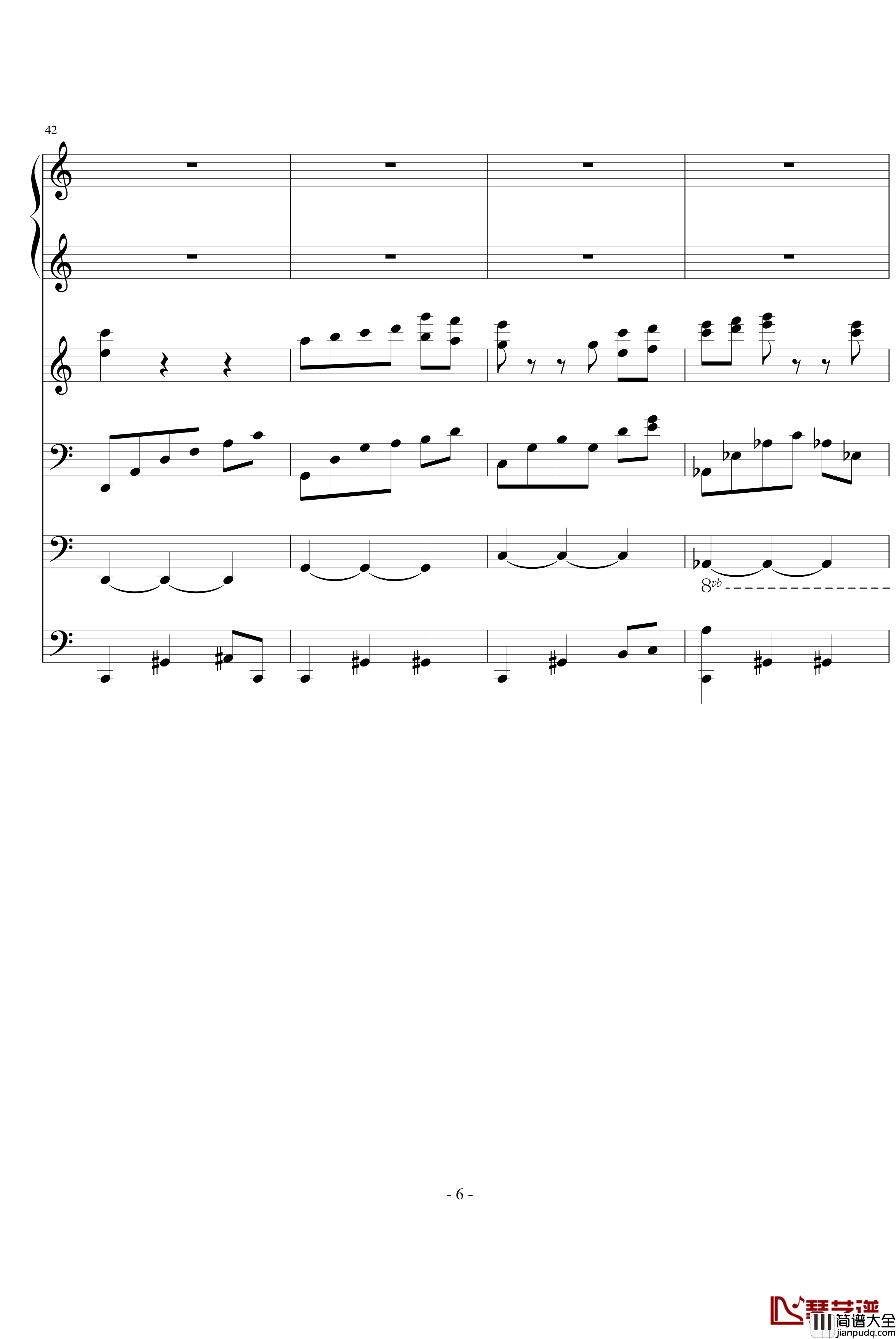 优雅钢琴谱_ellocz_夜洛第四首圆舞曲