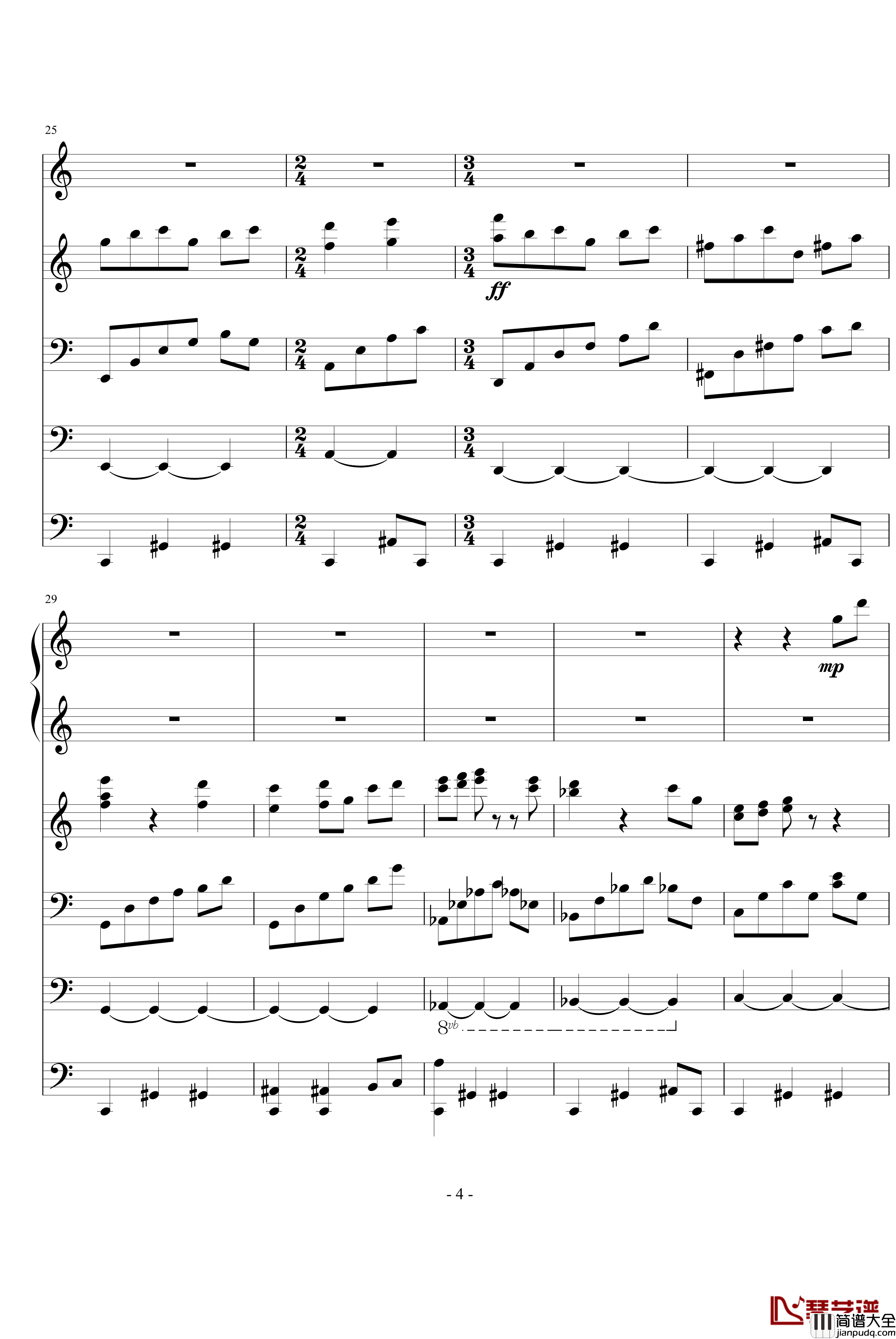 优雅钢琴谱_ellocz_夜洛第四首圆舞曲