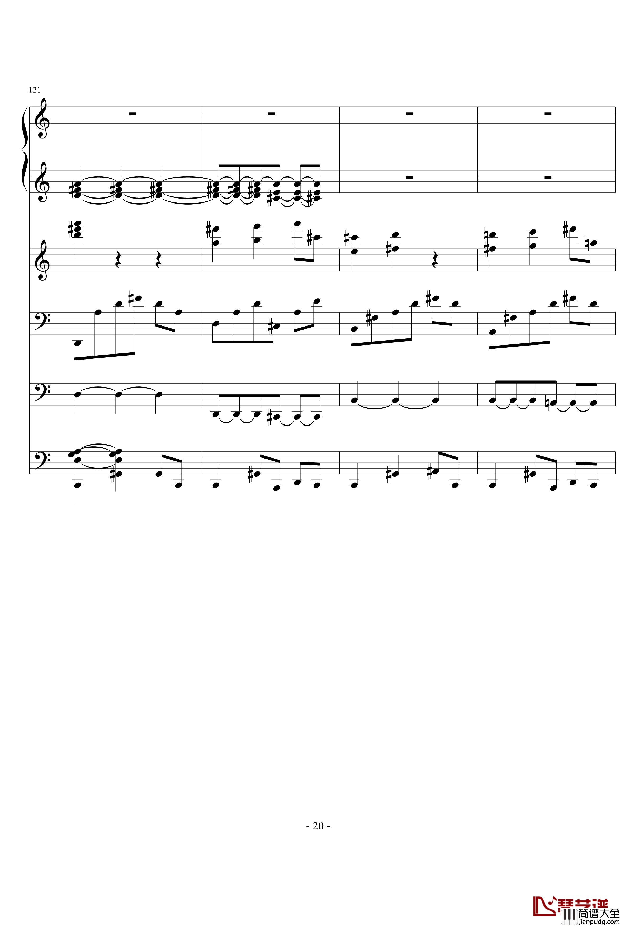 优雅钢琴谱_ellocz_夜洛第四首圆舞曲