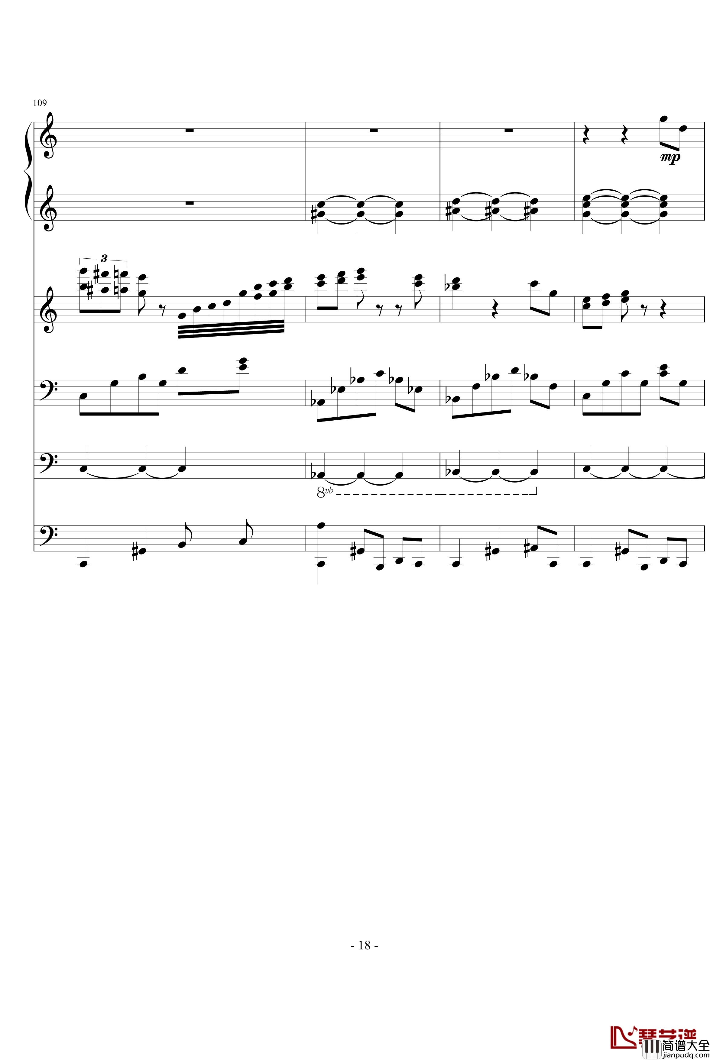 优雅钢琴谱_ellocz_夜洛第四首圆舞曲