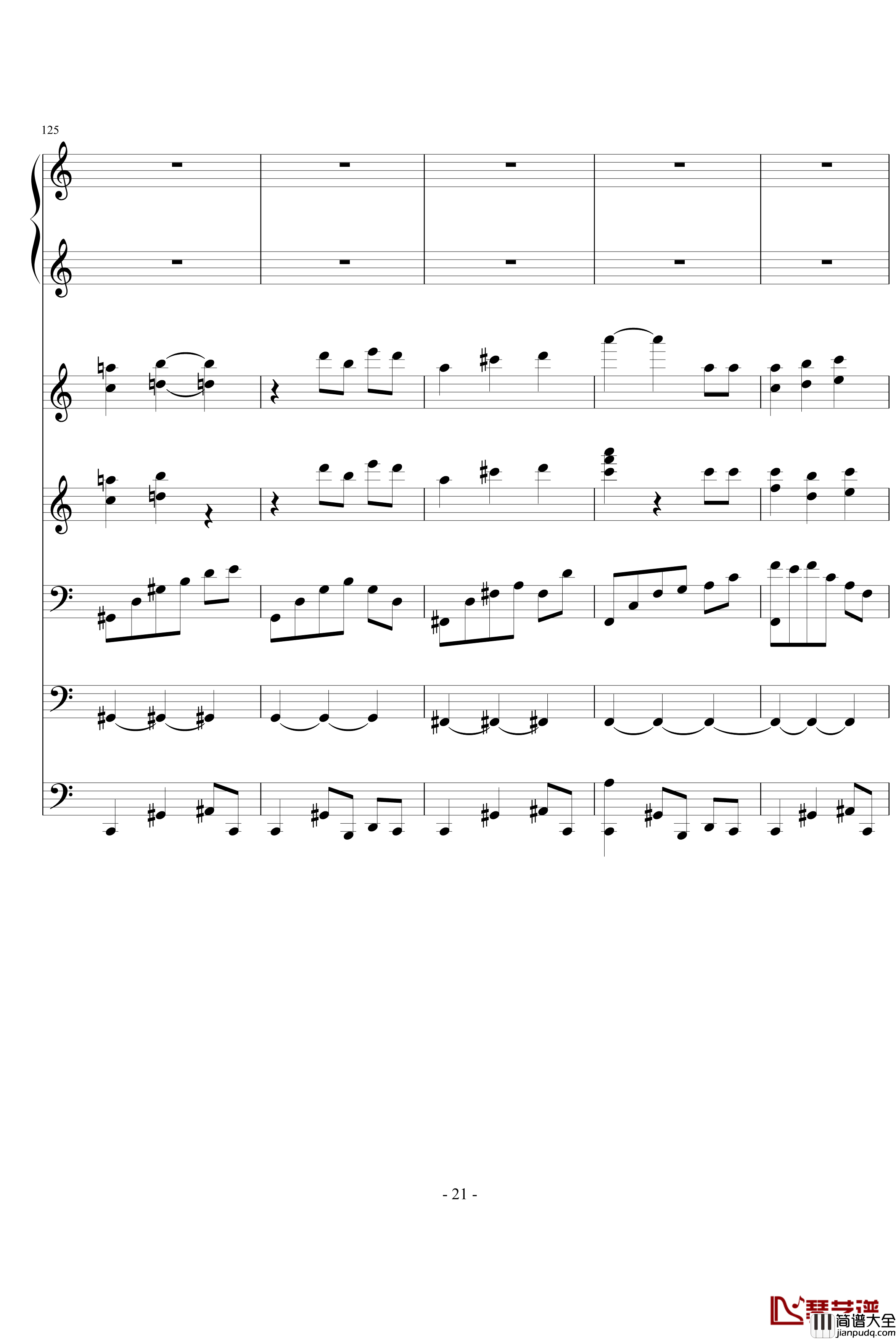 优雅钢琴谱_ellocz_夜洛第四首圆舞曲