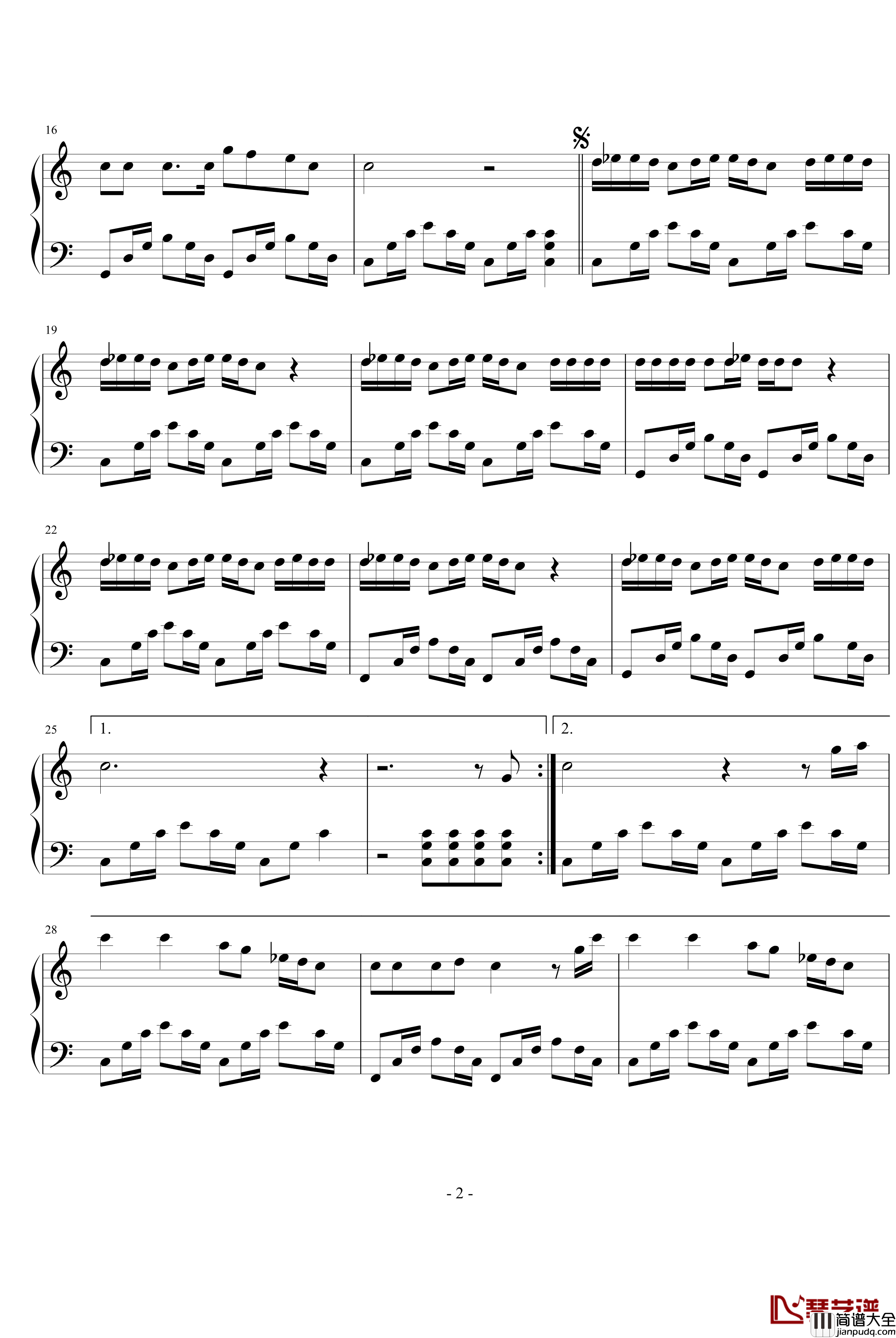 牛仔很忙钢琴谱_周杰伦