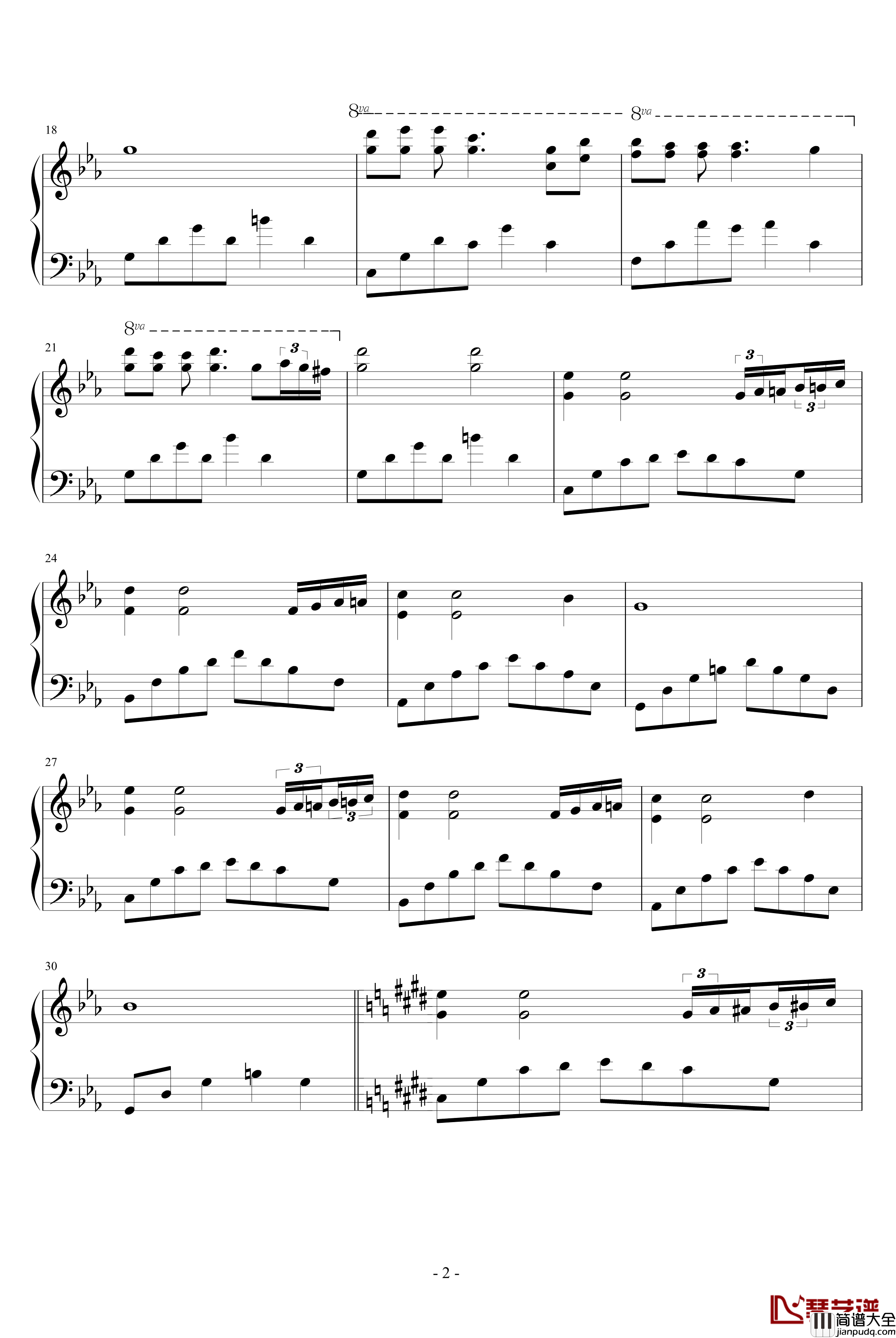 残月钢琴谱_水寒残月