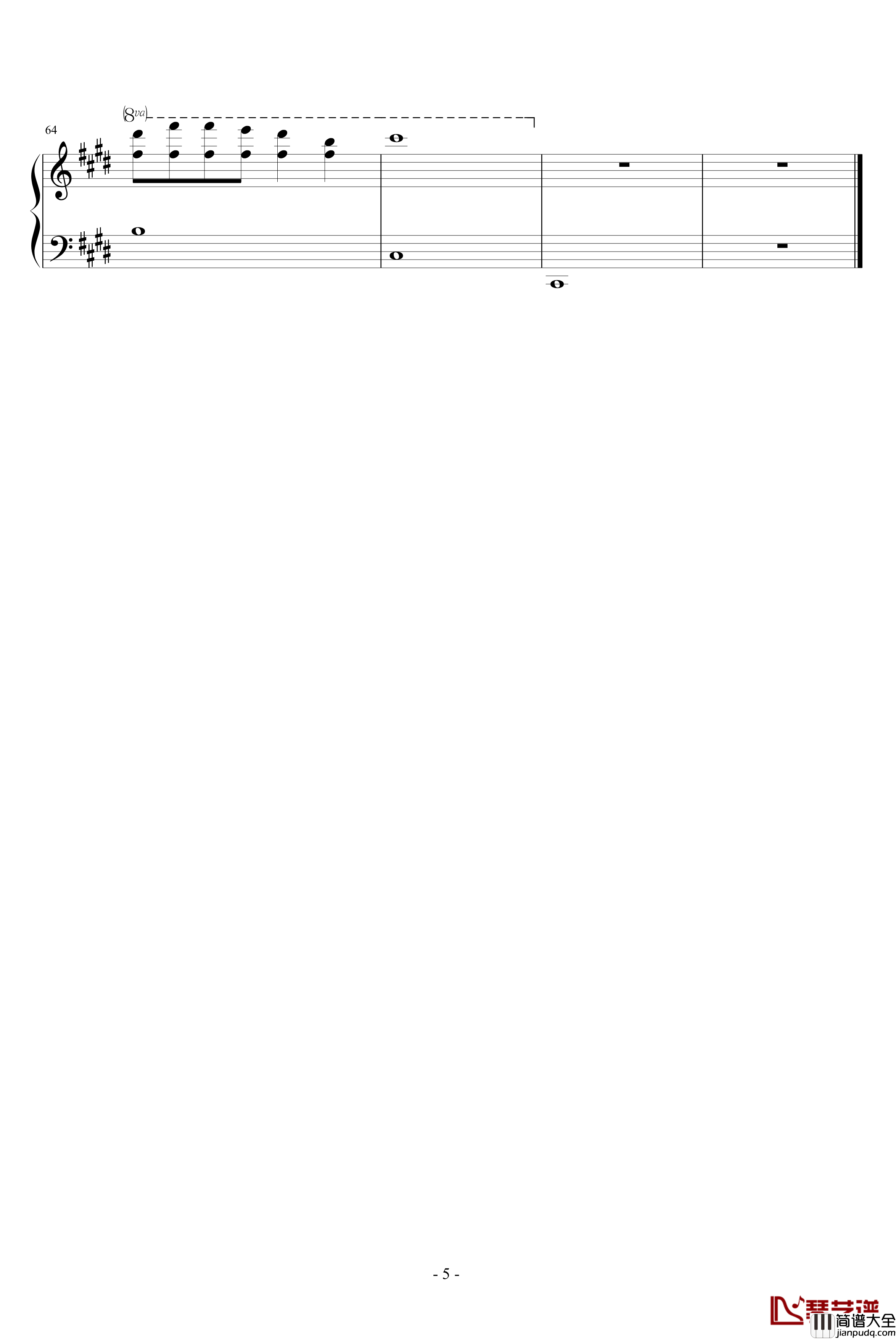 残月钢琴谱_水寒残月