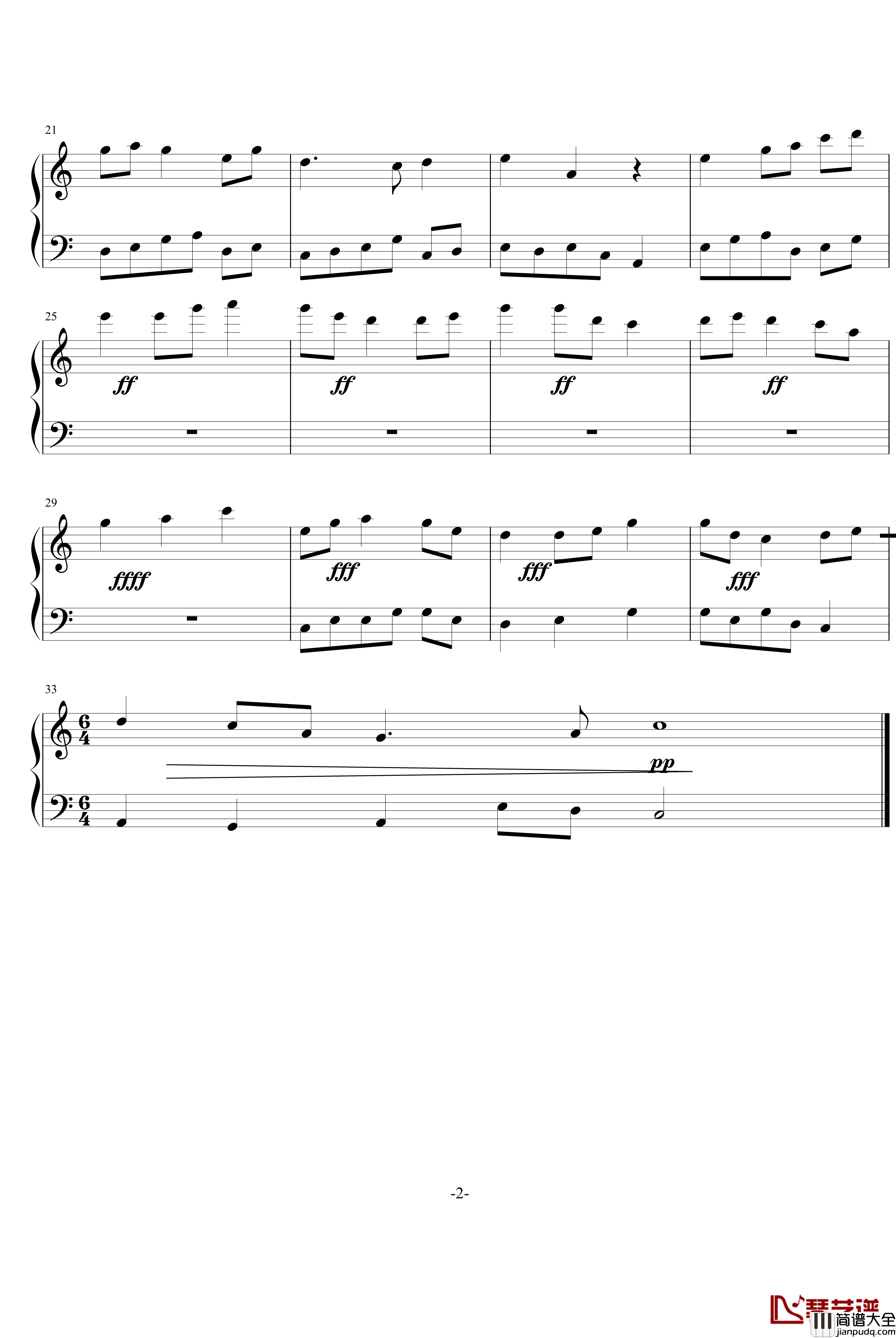 流水人家钢琴谱_灼乐