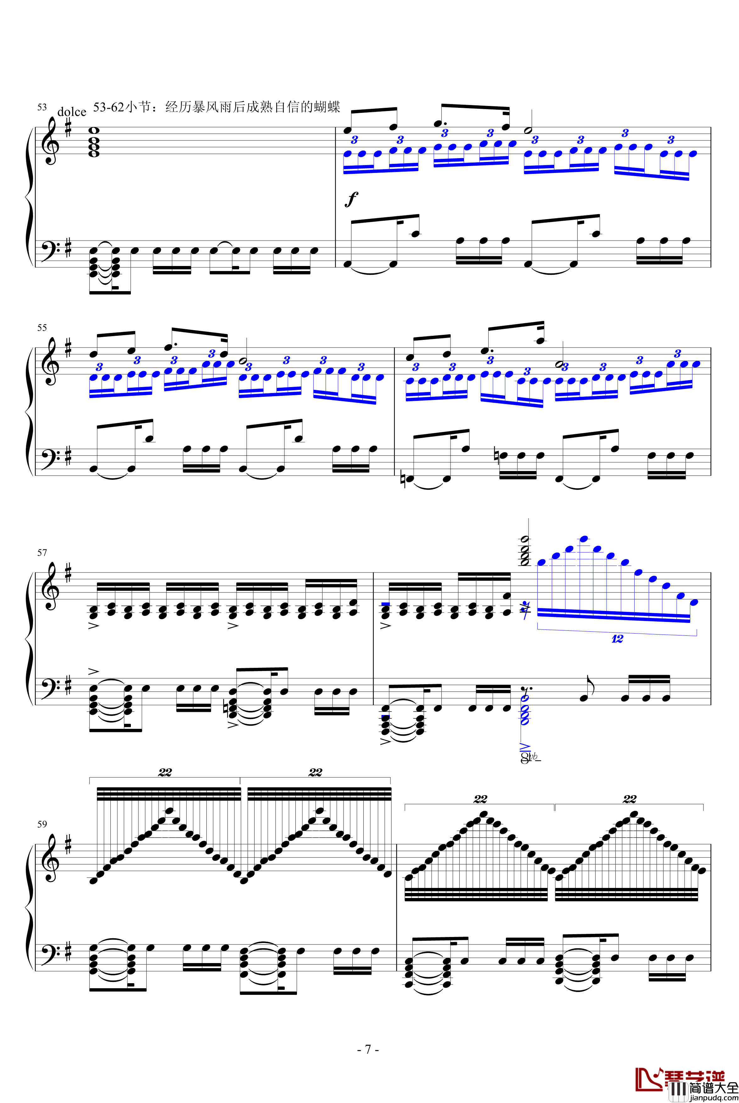 蝴蝶练习曲钢琴谱_升c小调