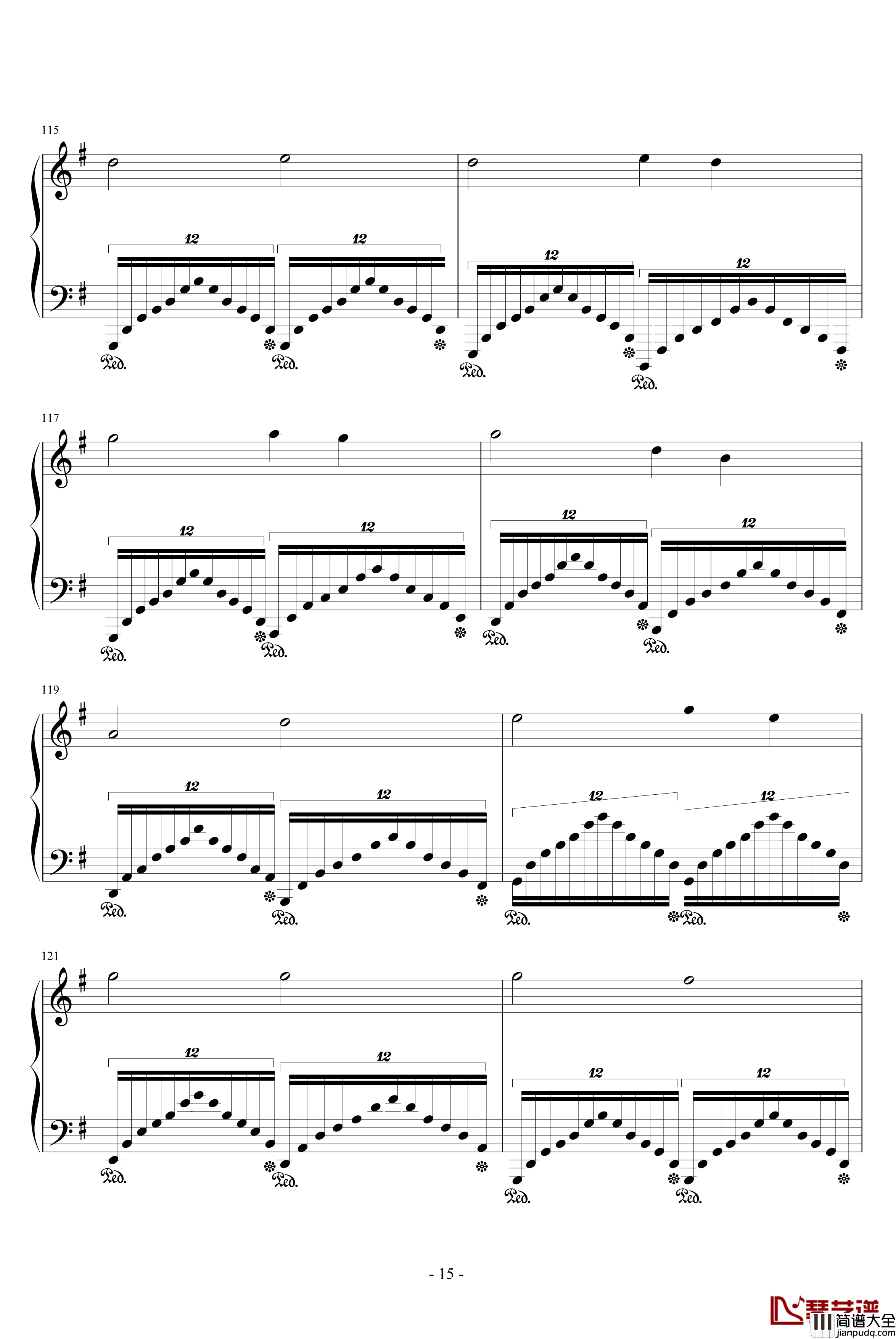 蝴蝶练习曲钢琴谱_升c小调