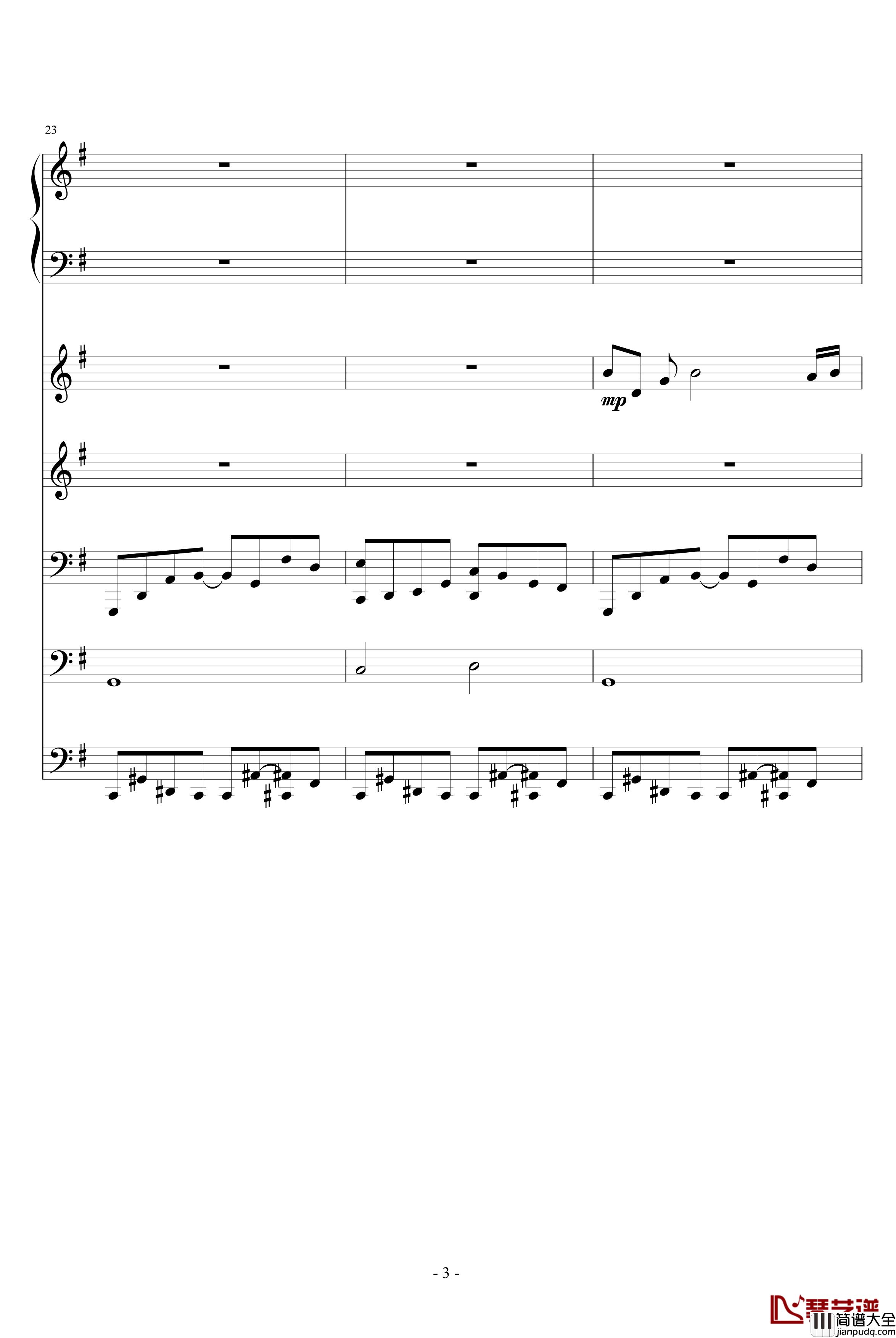 夜林幻想钢琴谱_ellocz