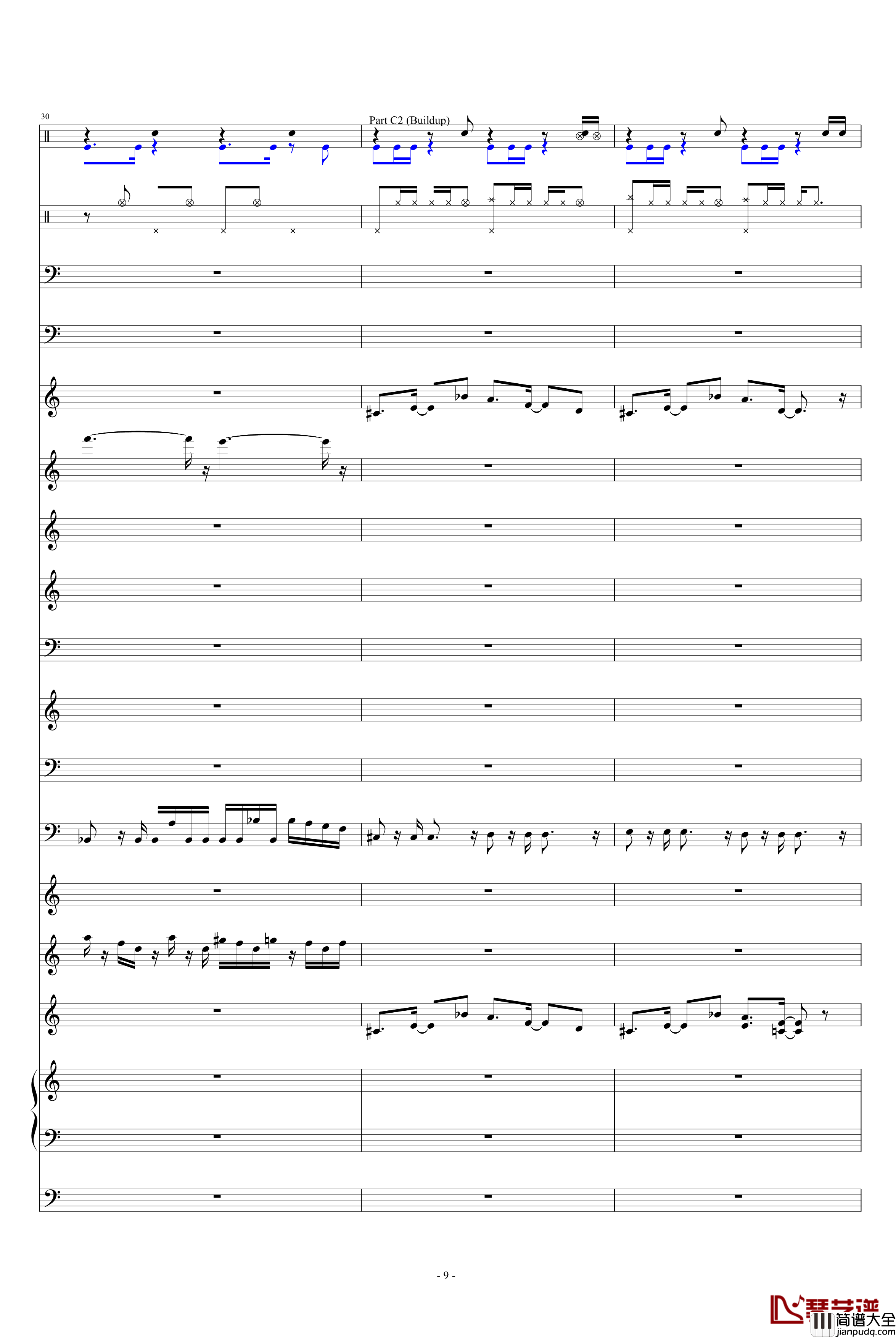 恶魔城钢琴谱_总谱_游戏_FC