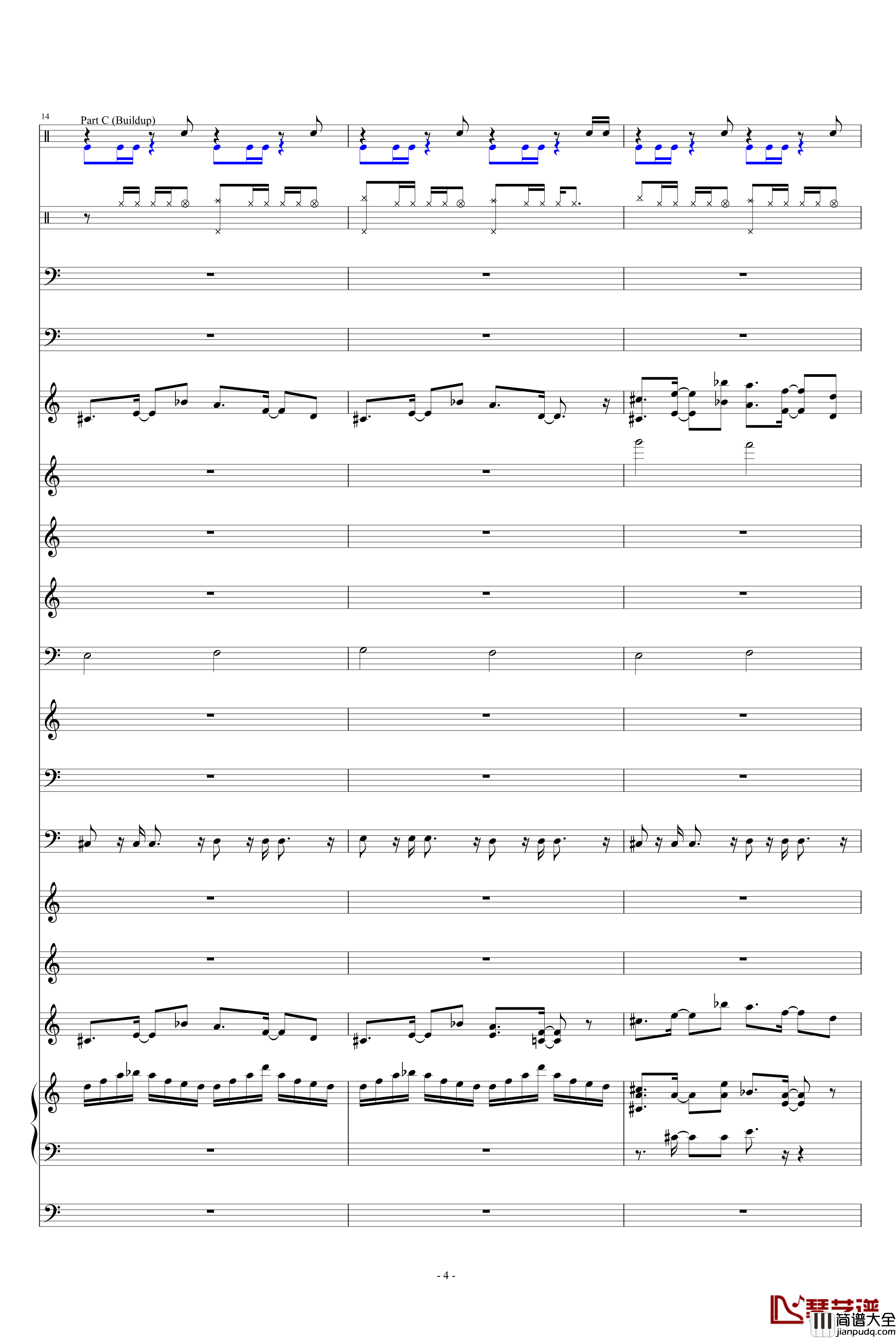 恶魔城钢琴谱_总谱_游戏_FC