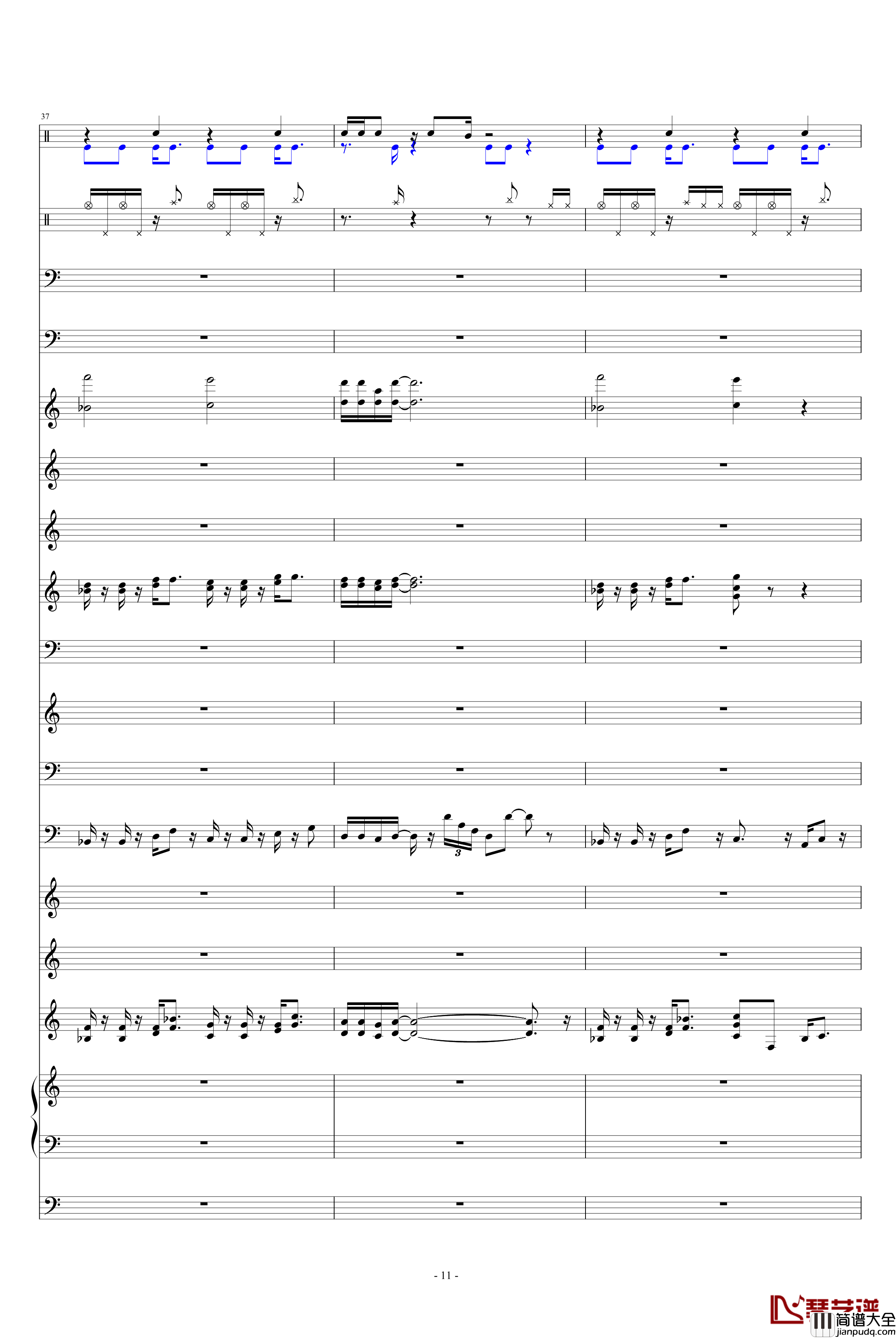 恶魔城钢琴谱_总谱_游戏_FC