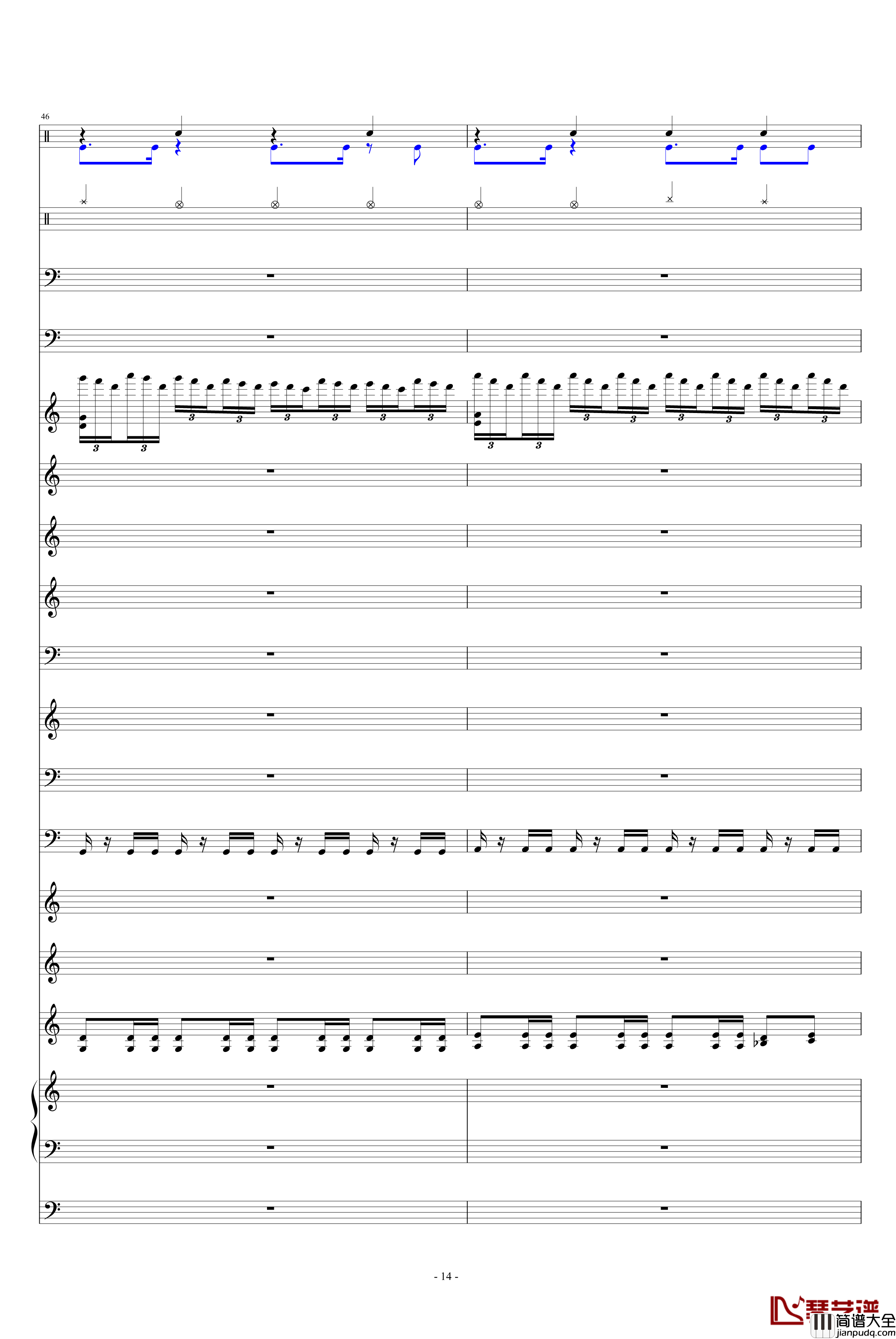 恶魔城钢琴谱_总谱_游戏_FC