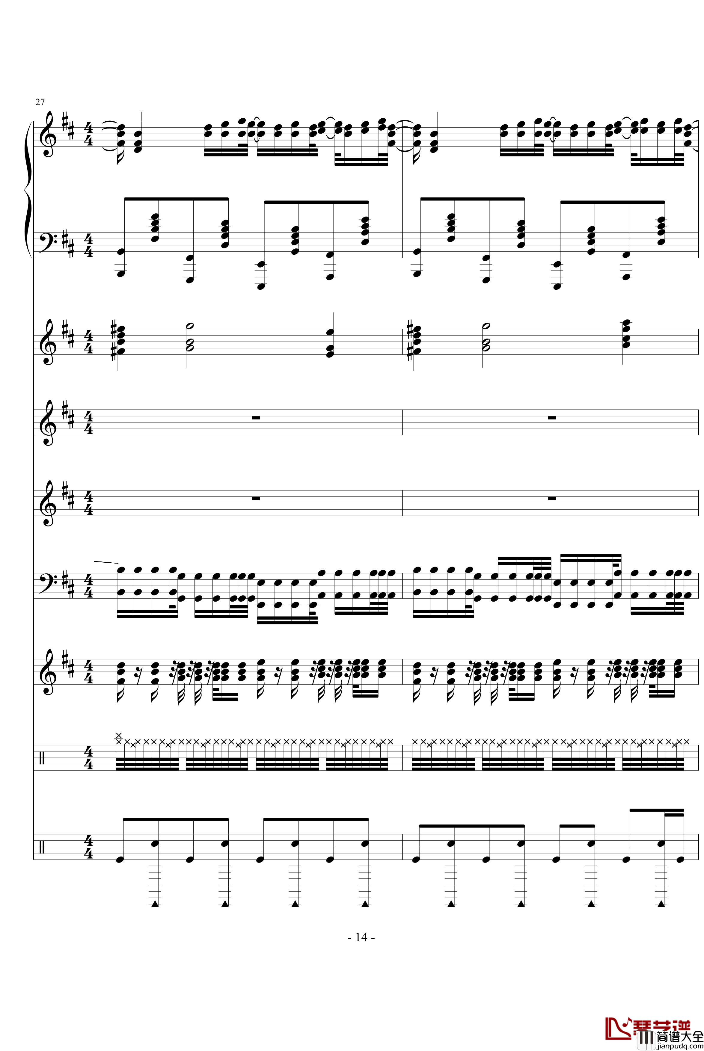 Moi_Lolita钢琴谱_钢琴混音版总谱_Alizee