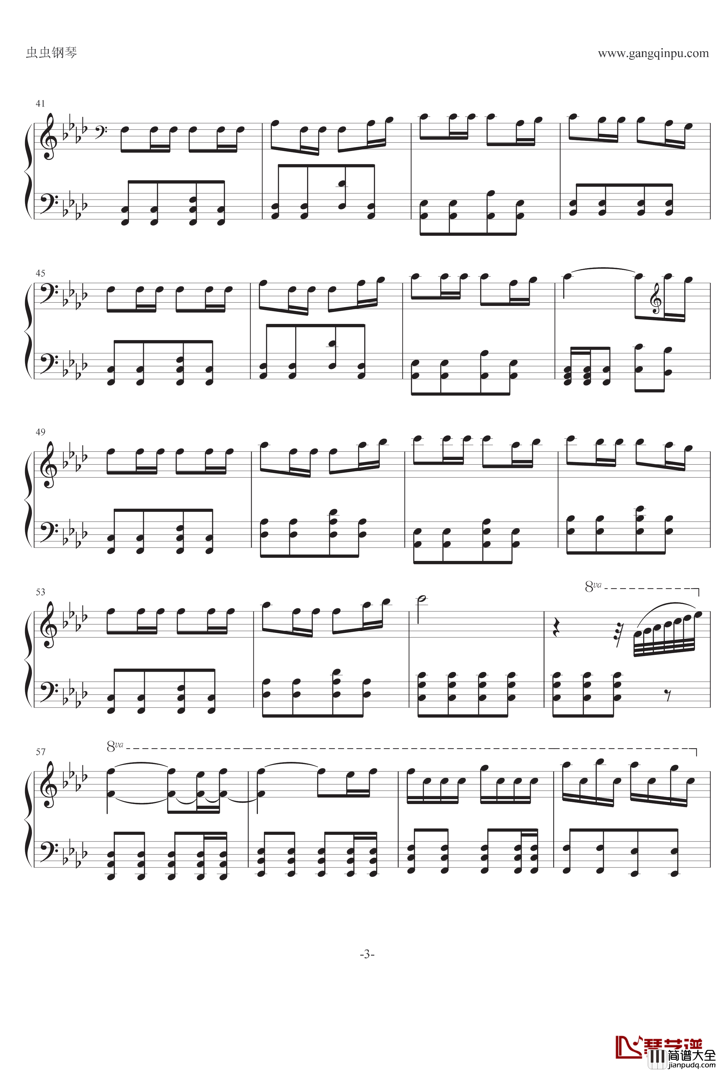 猜情寻钢琴谱_陈奕迅