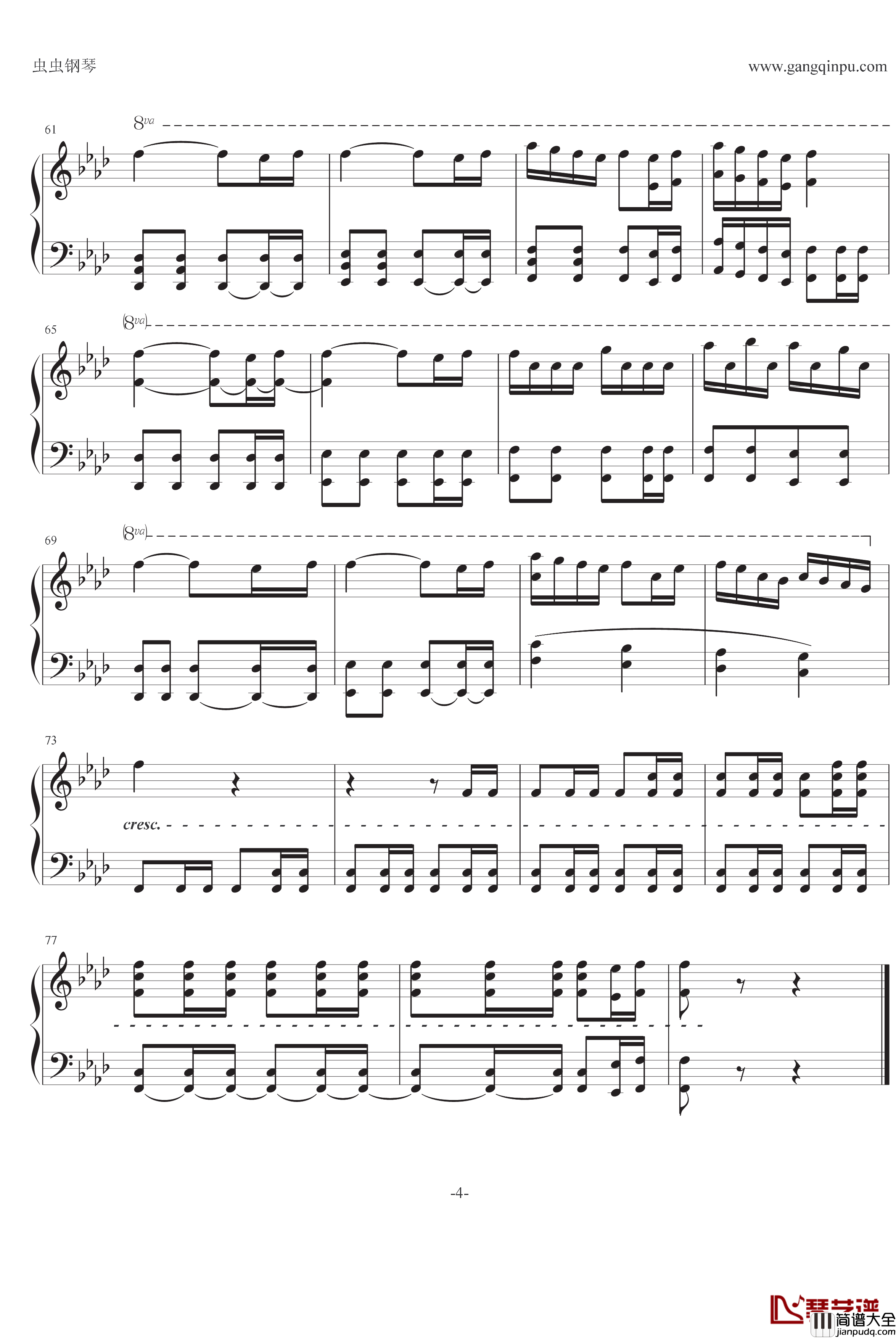 猜情寻钢琴谱_陈奕迅