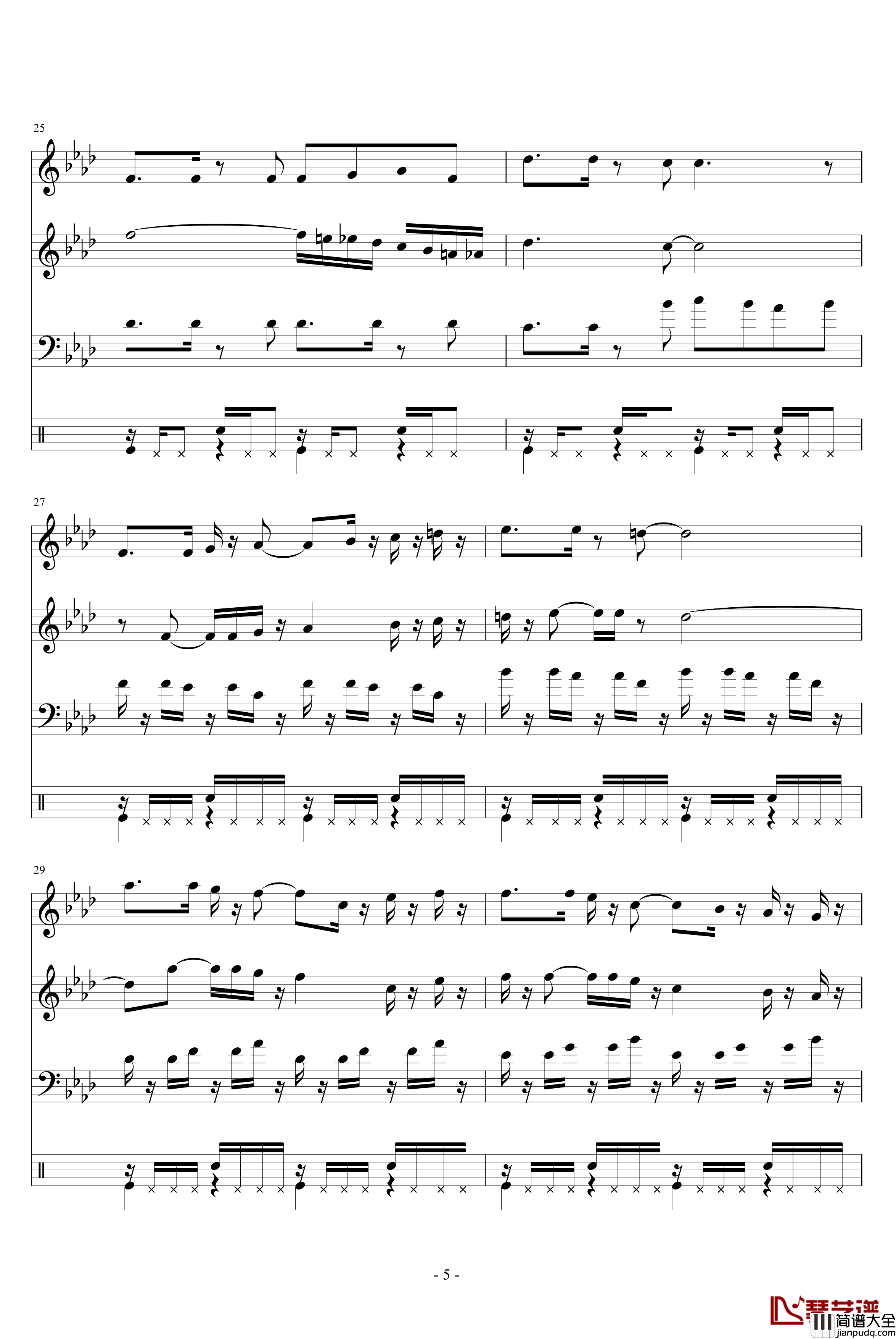 FC洛克人snakeman钢琴谱_总谱_游戏