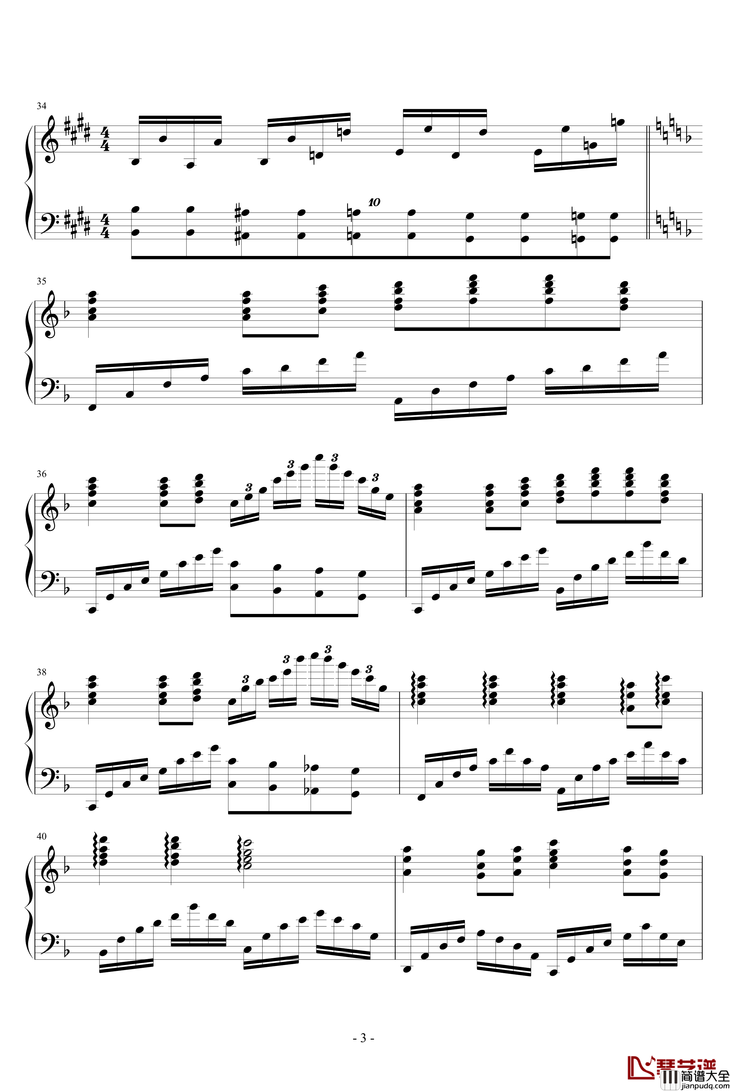 茉莉花钢琴谱_合唱改编_中国名曲