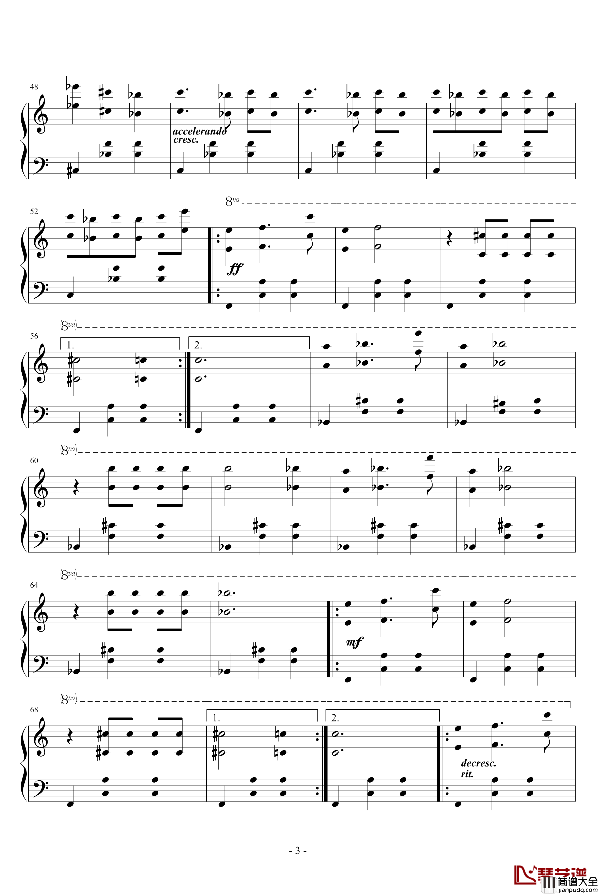 面纱原声钢琴谱_River_Waltz_影视