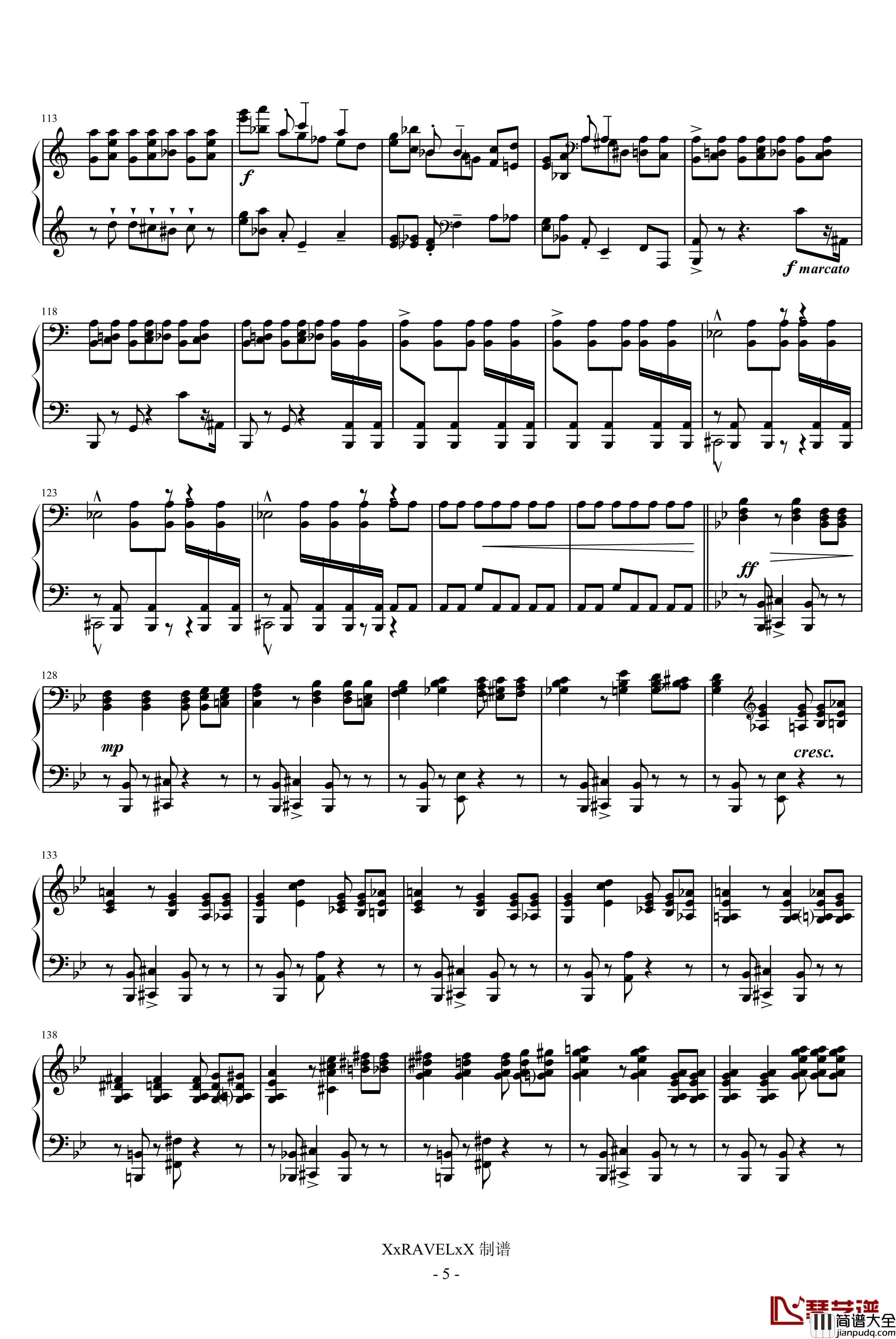 第七钢琴奏鸣曲钢琴谱_第三乐章_普罗科非耶夫