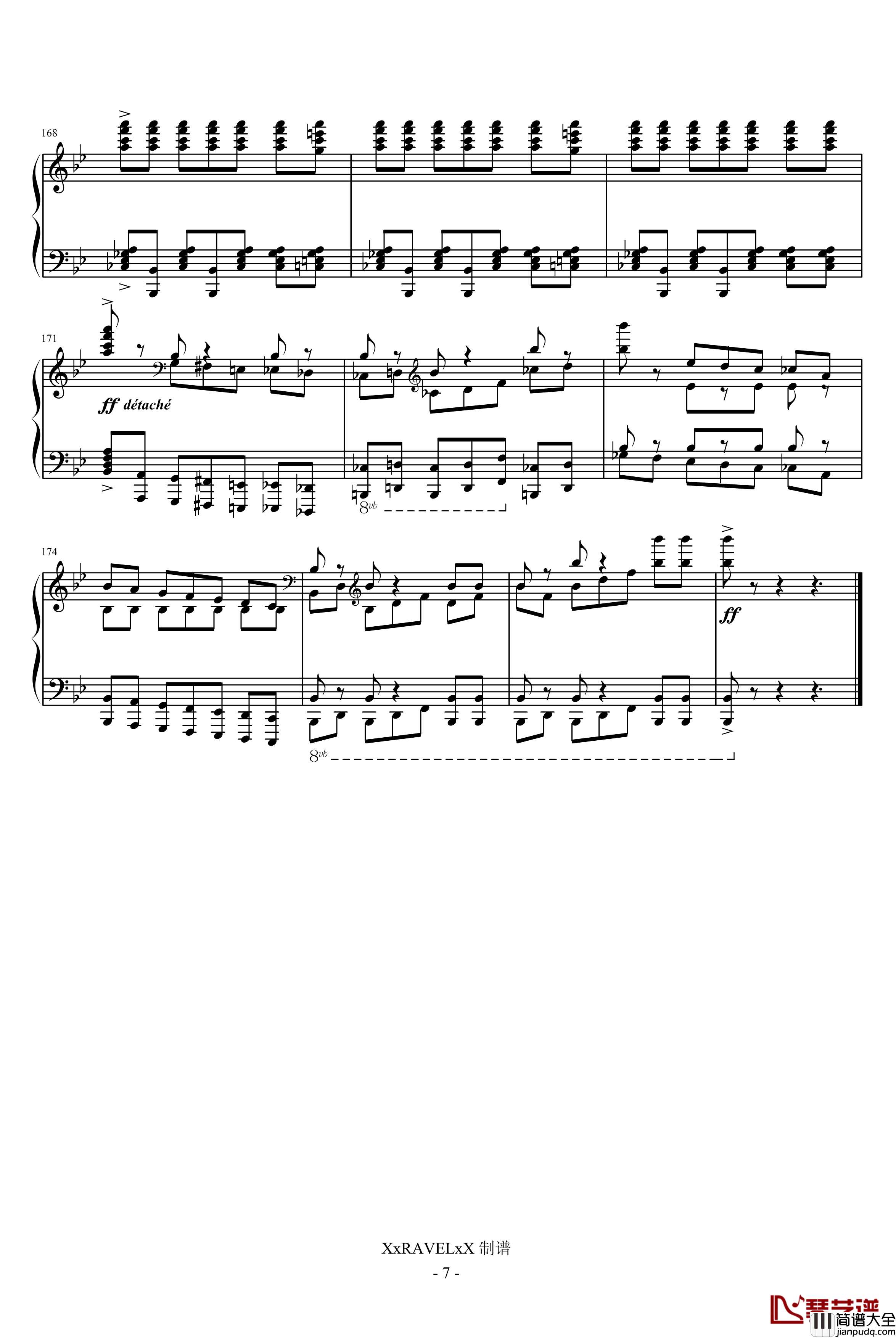 第七钢琴奏鸣曲钢琴谱_第三乐章_普罗科非耶夫