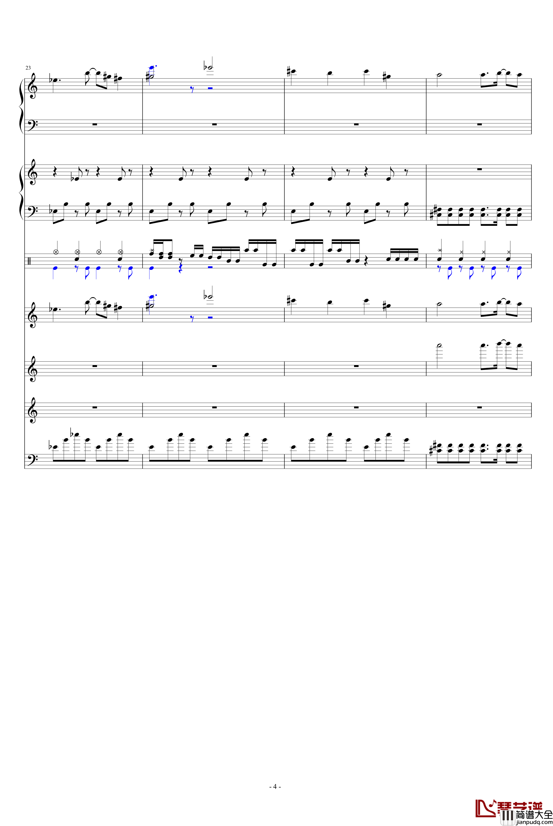 怀念的东方之血+飘上月球不死之烟整谱钢琴谱_动漫影视