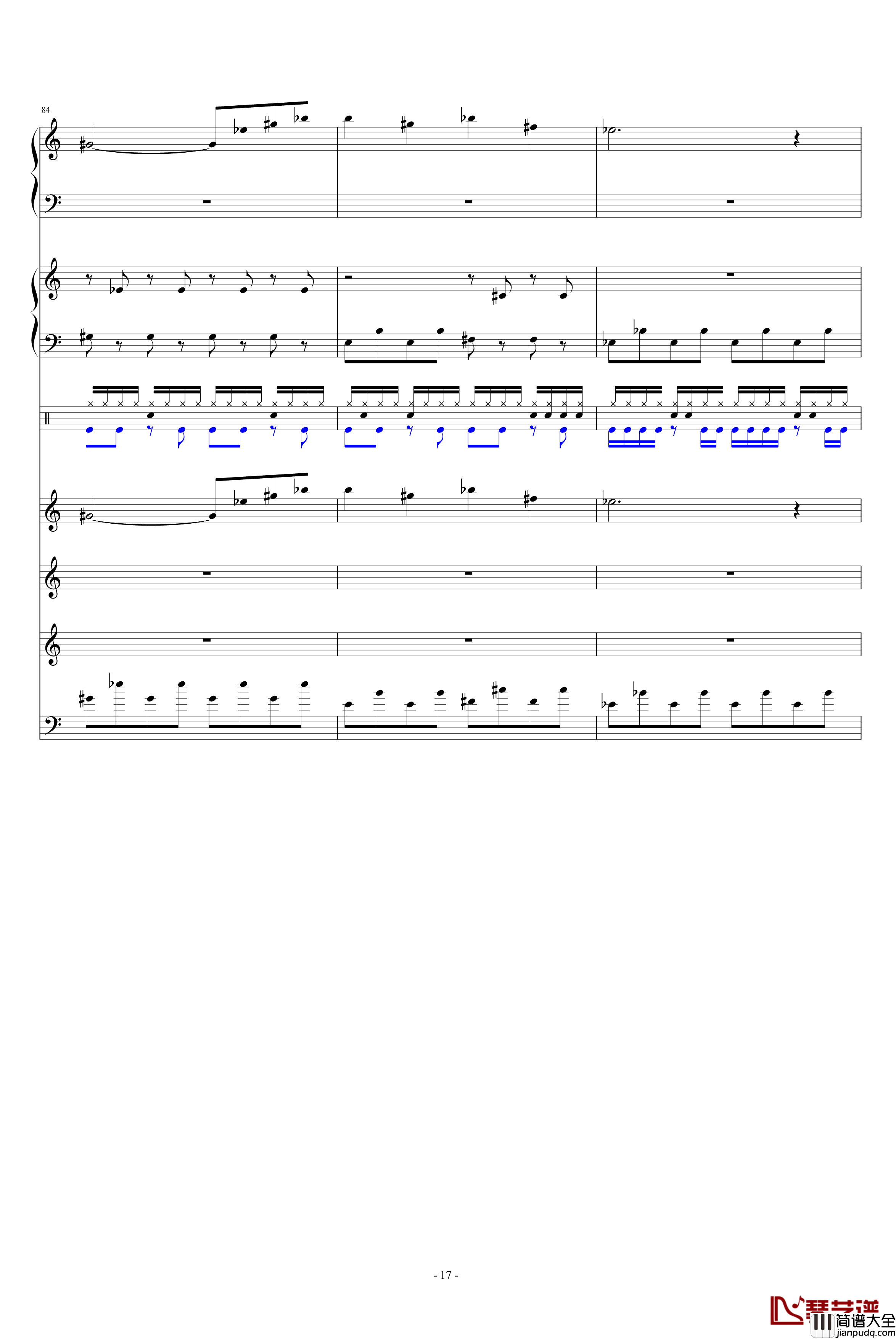 怀念的东方之血+飘上月球不死之烟整谱钢琴谱_动漫影视