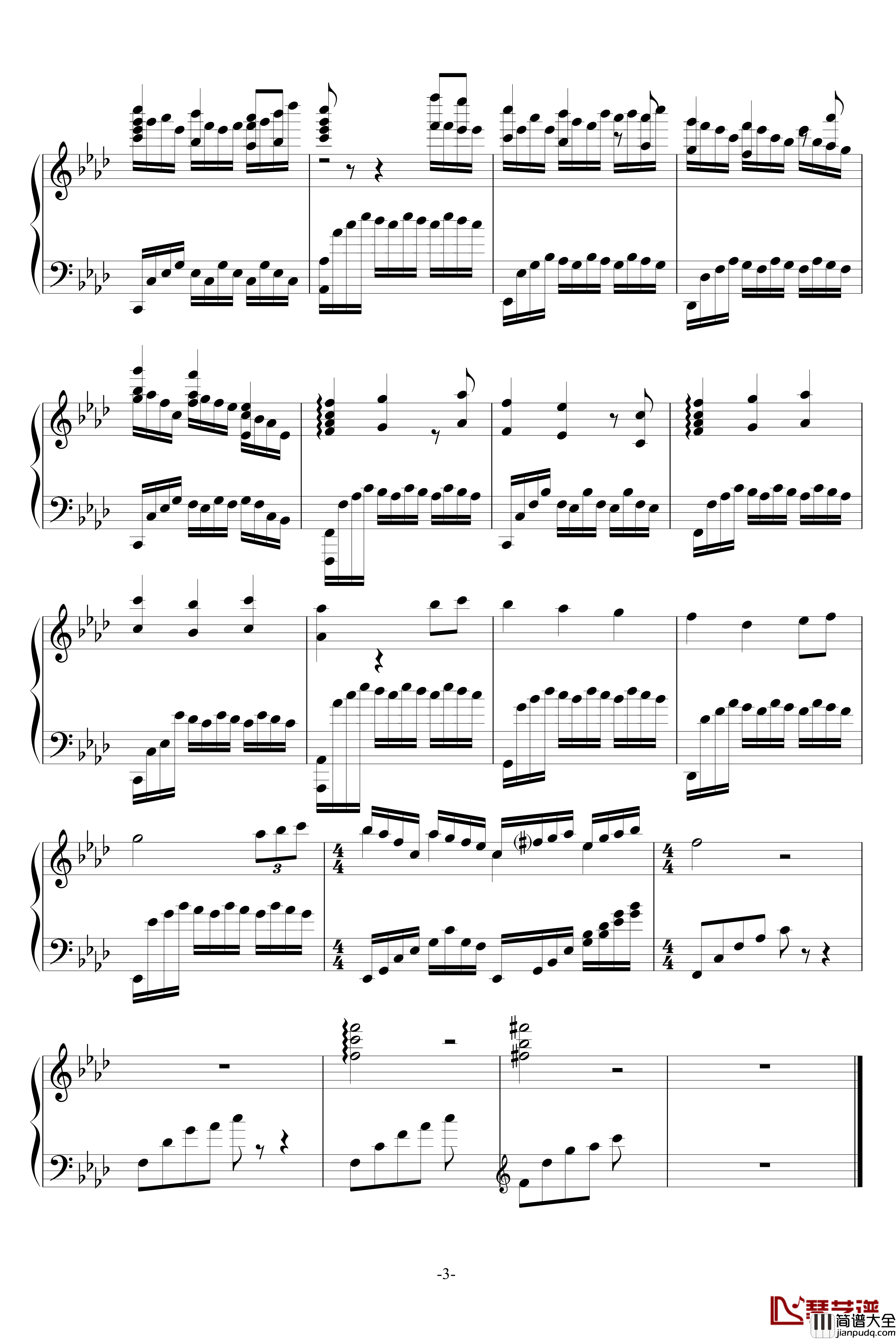 梦钢琴谱_blackfrog