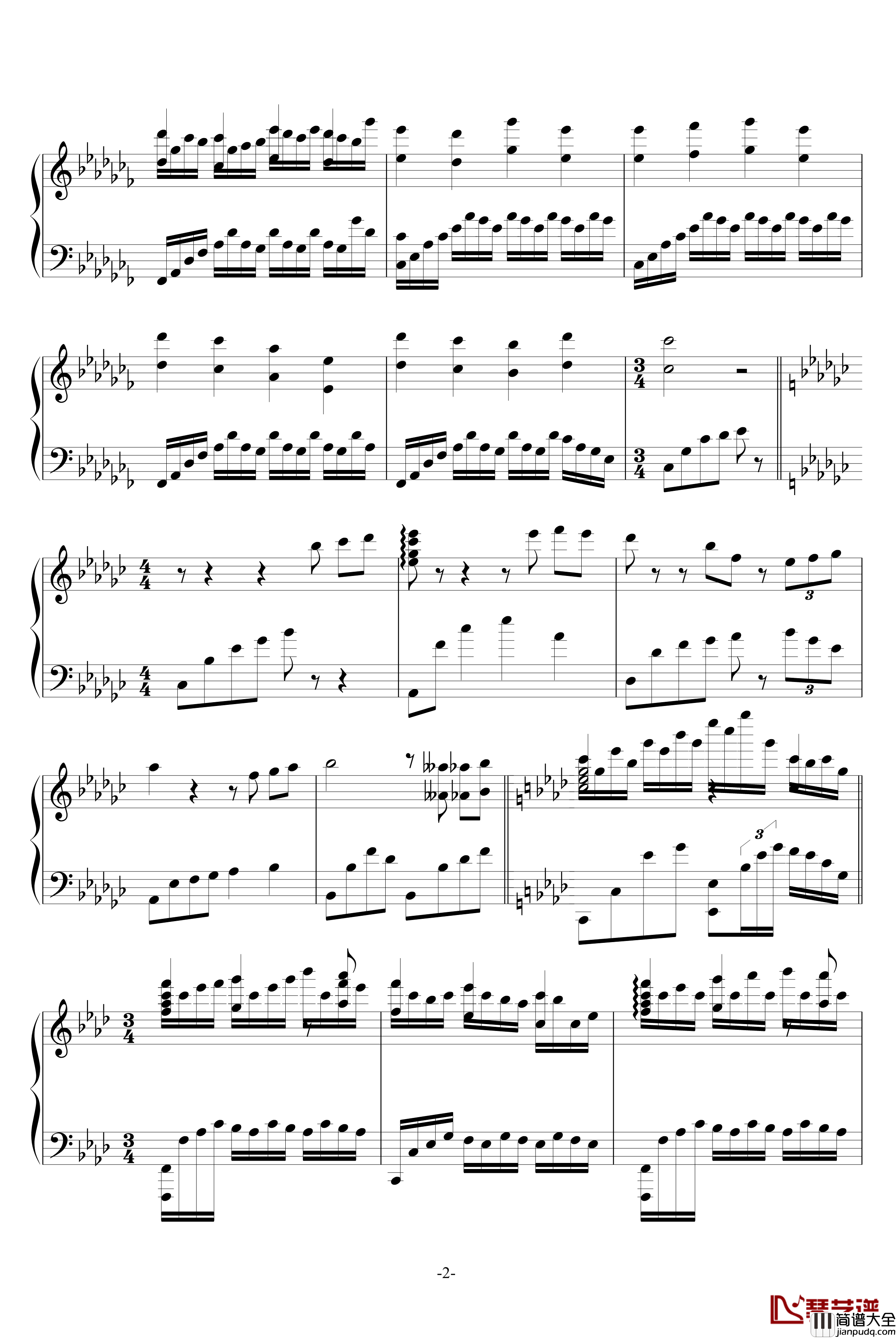 梦钢琴谱_blackfrog