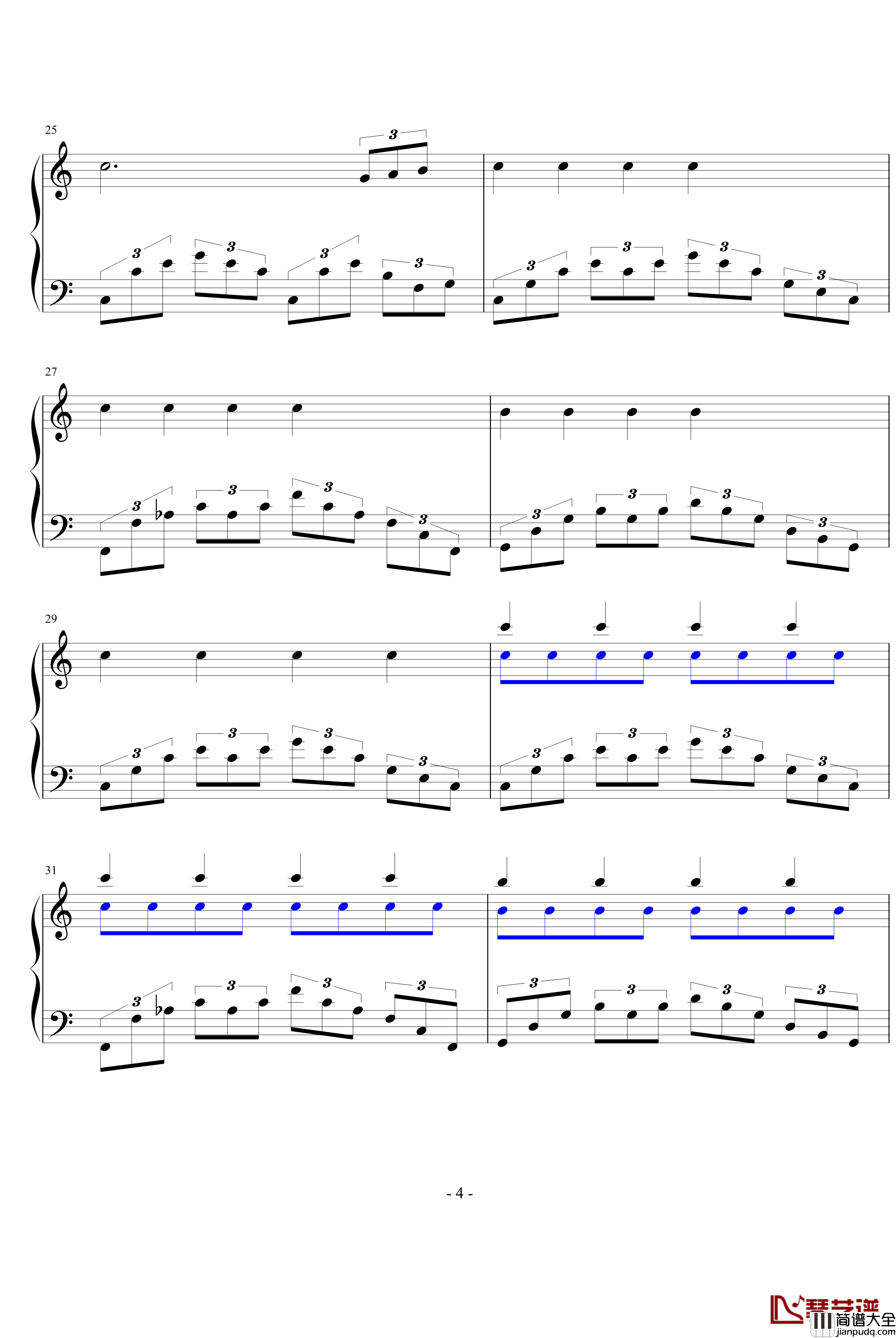 月夜钢琴谱_文武贝