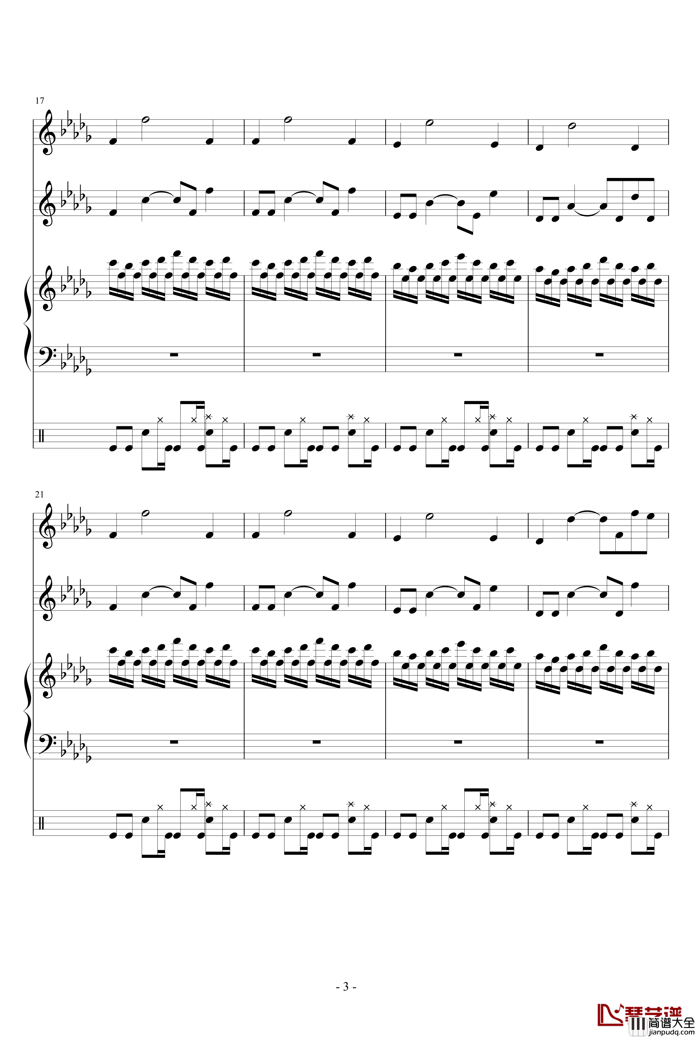 摇动全世界钢琴谱_吴越