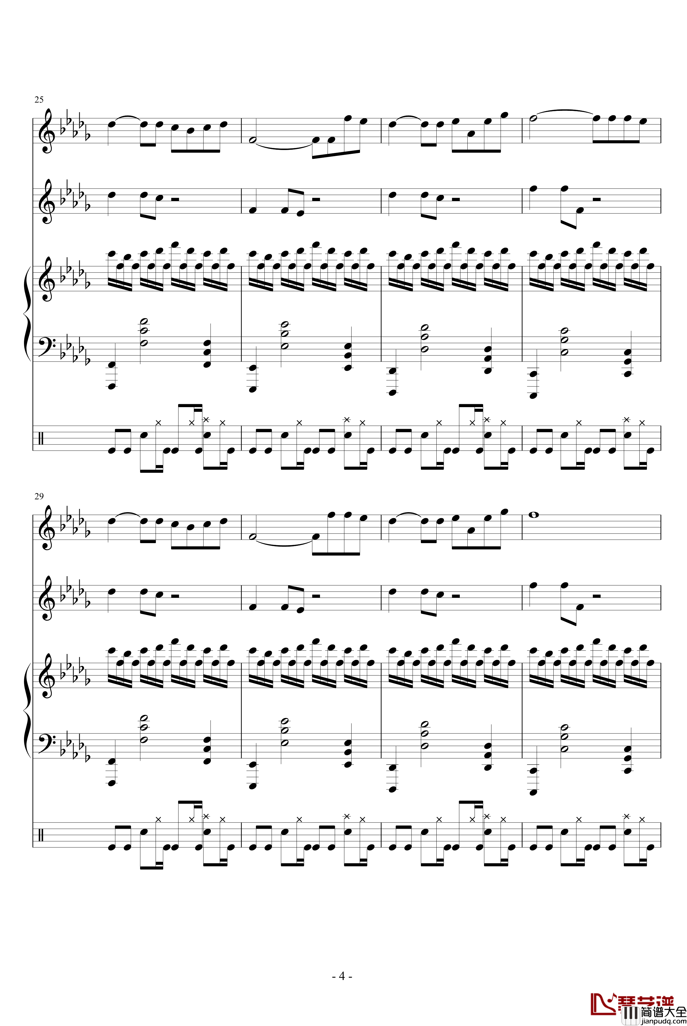 摇动全世界钢琴谱_吴越