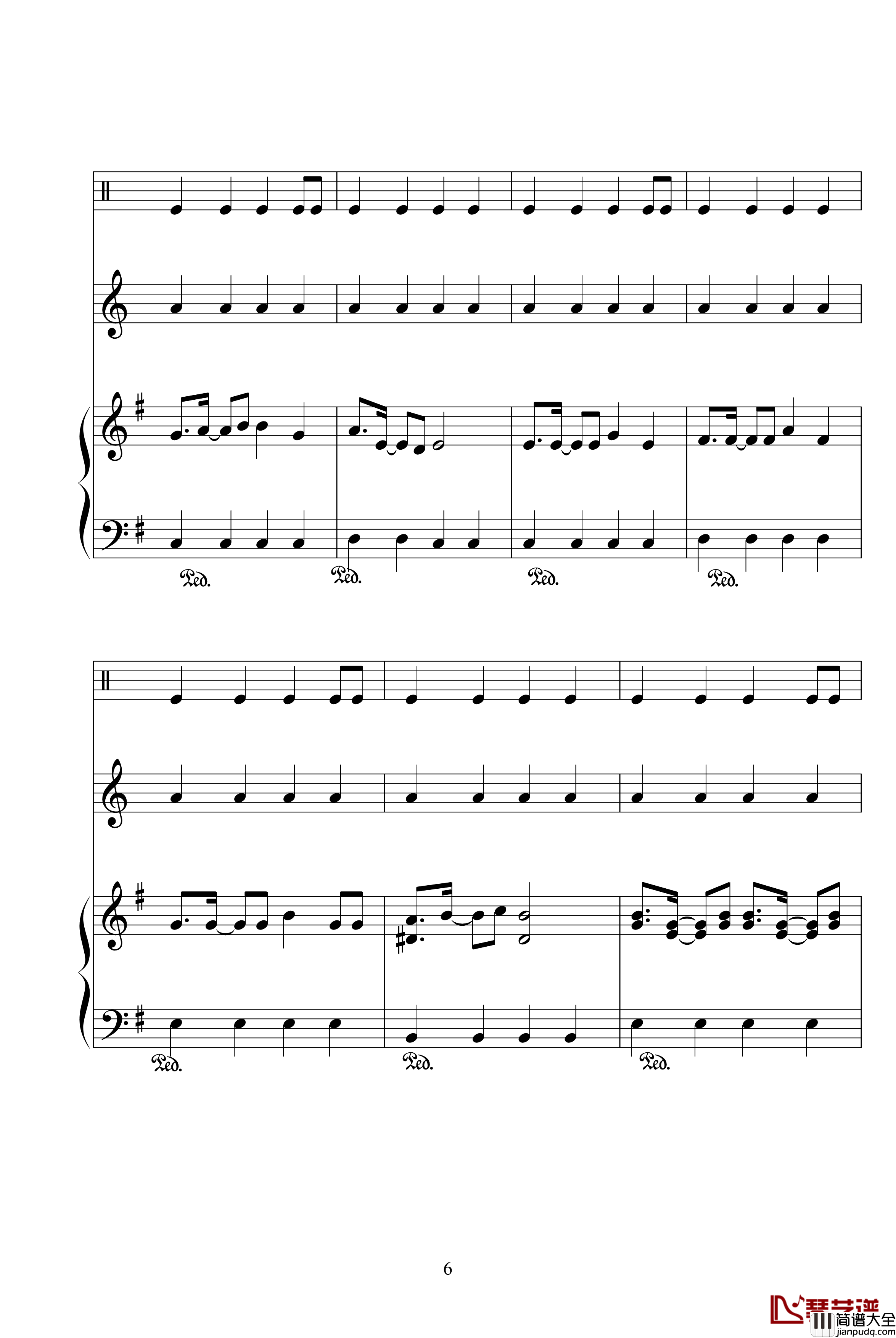 Two_Mix_リズムのメロディー钢琴谱_动漫影视