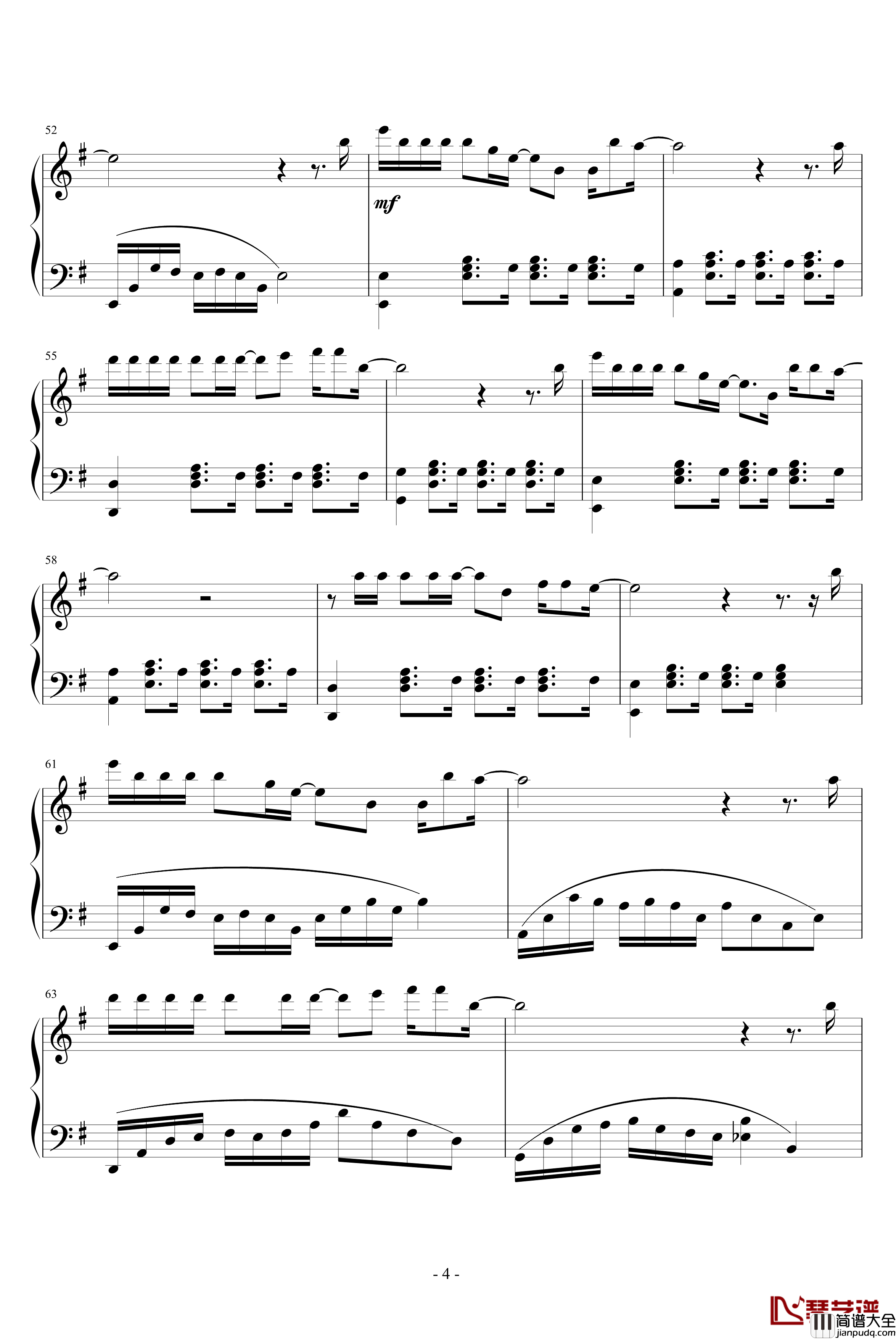 有没有人告诉你钢琴谱_钢琴版_陈楚生