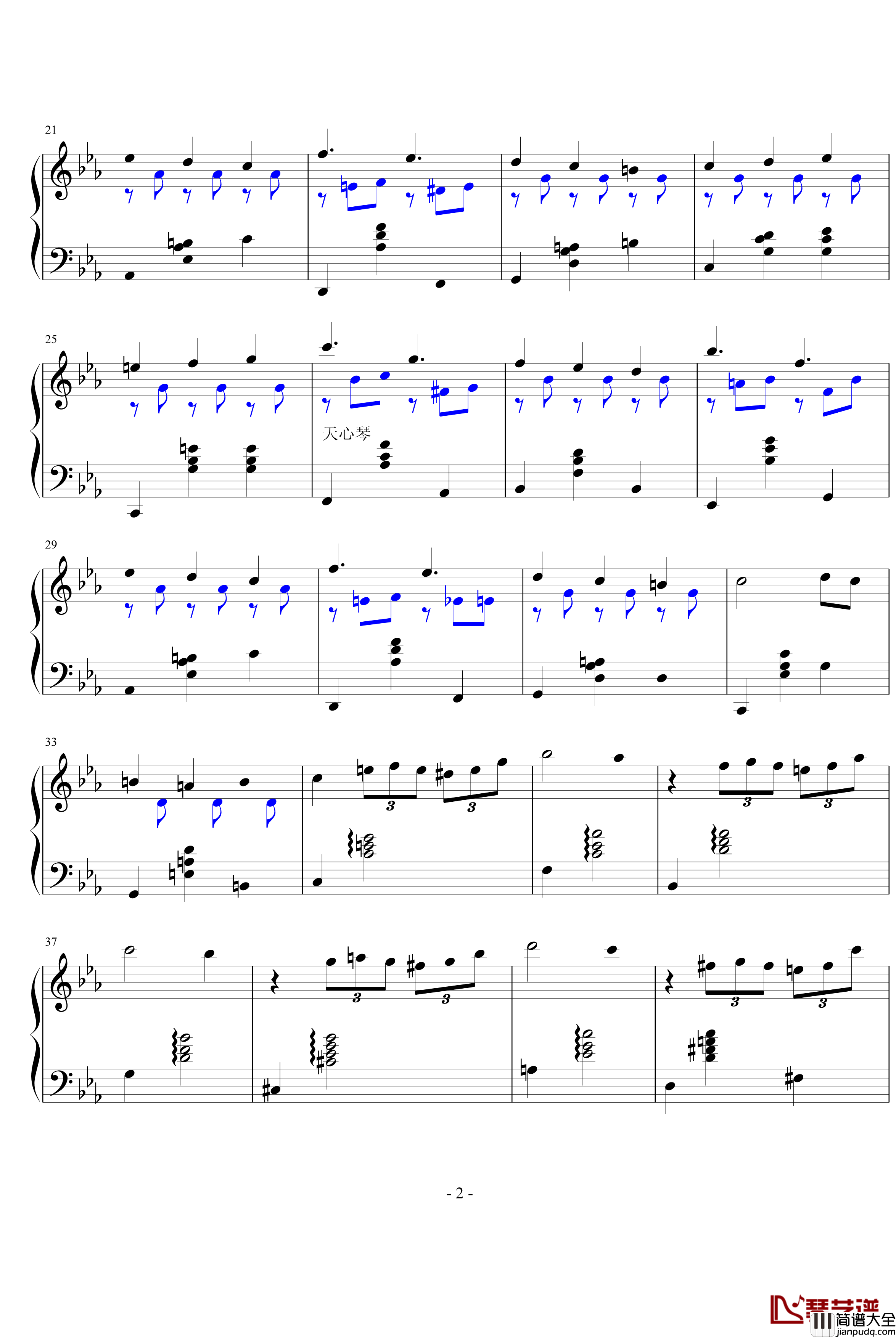 夜雨寂寥钢琴谱_天心琴_钢琴叫兽
