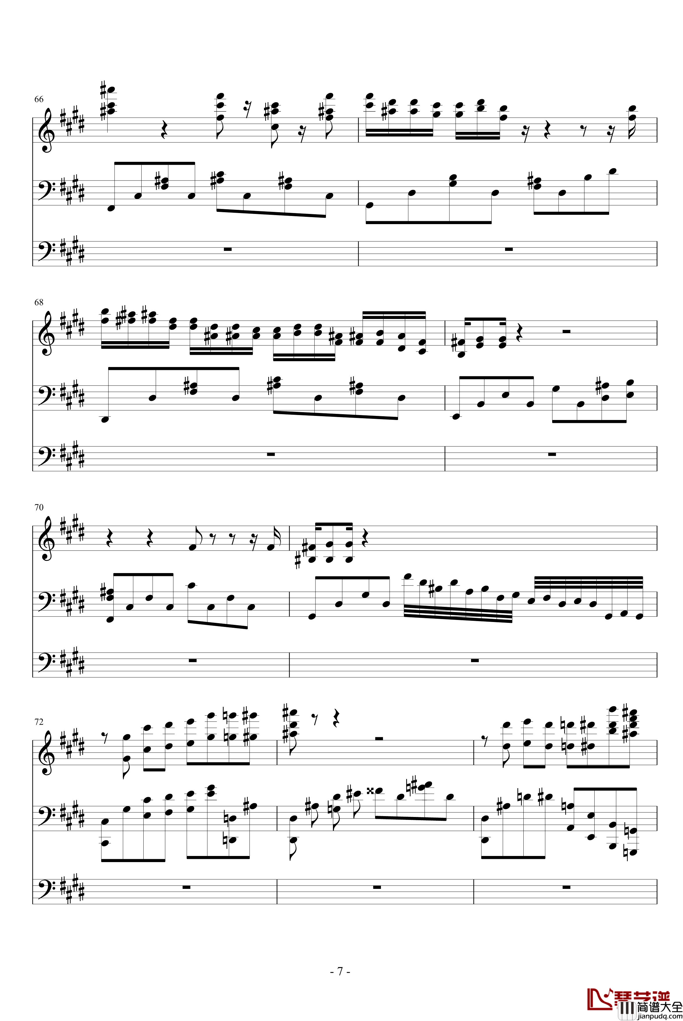 焕殇3堕落钢琴谱_ellocz