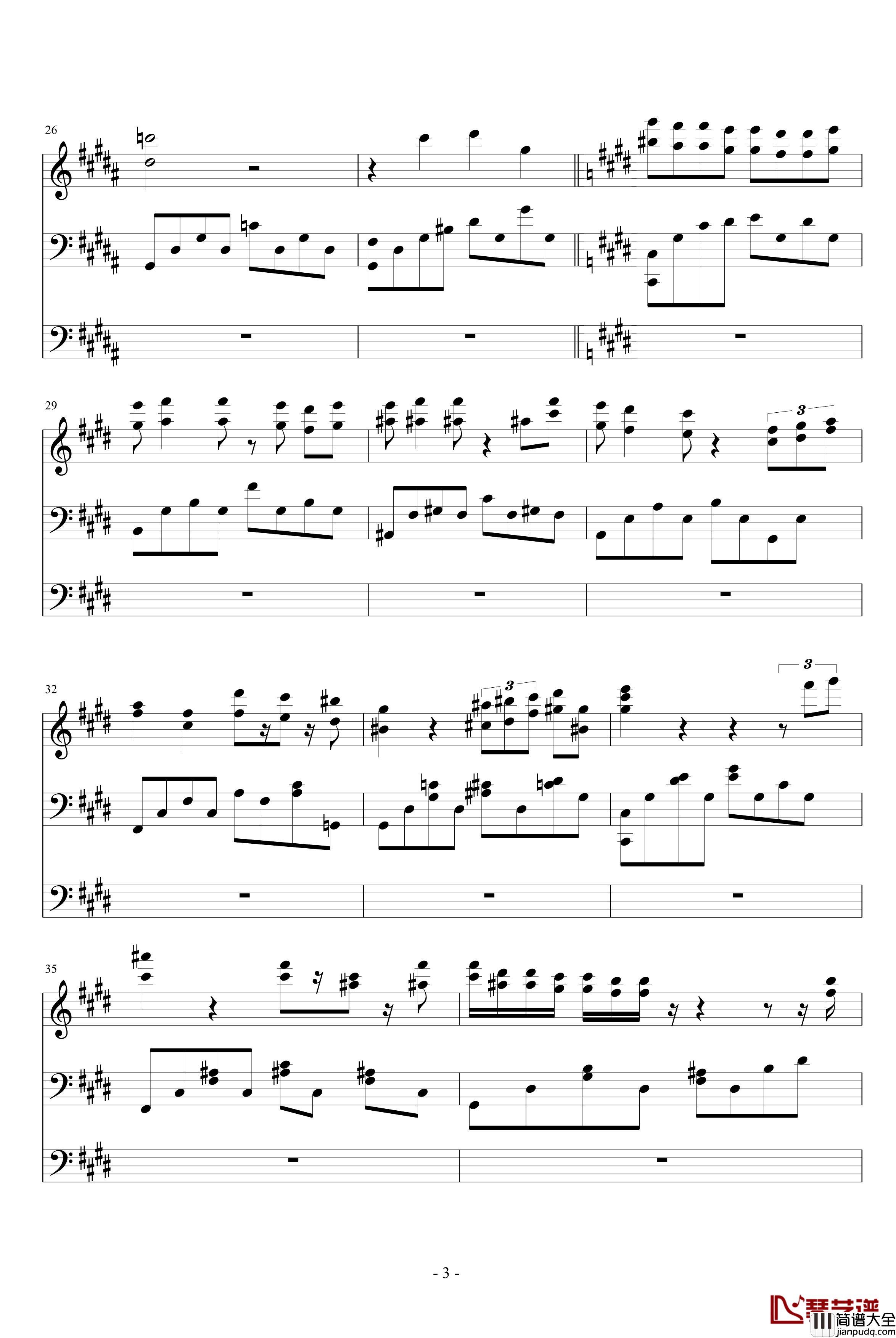 焕殇3堕落钢琴谱_ellocz