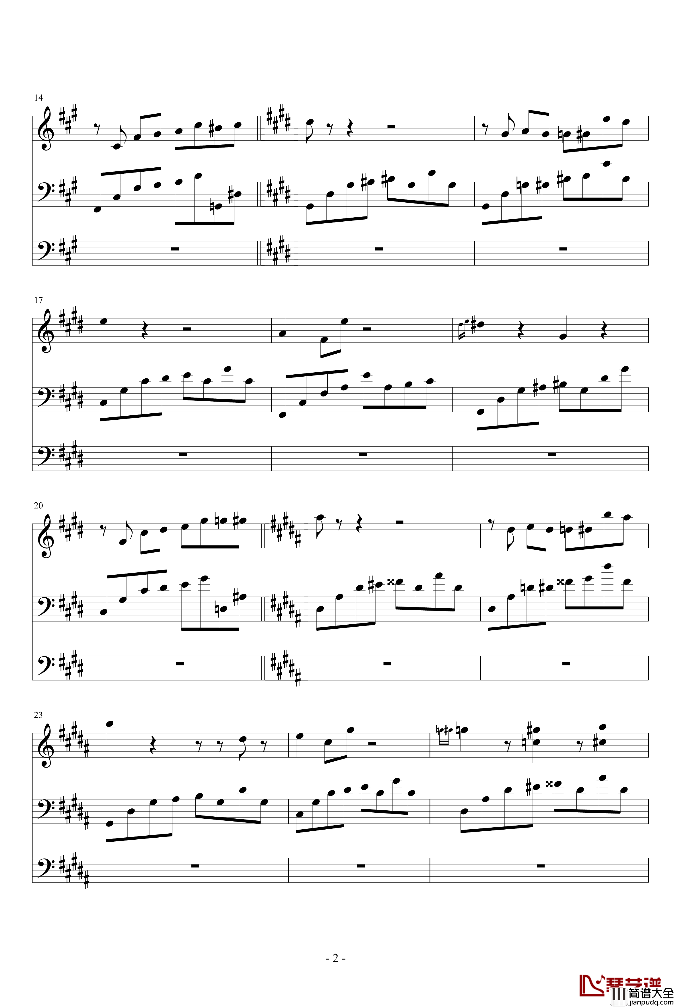 焕殇3堕落钢琴谱_ellocz