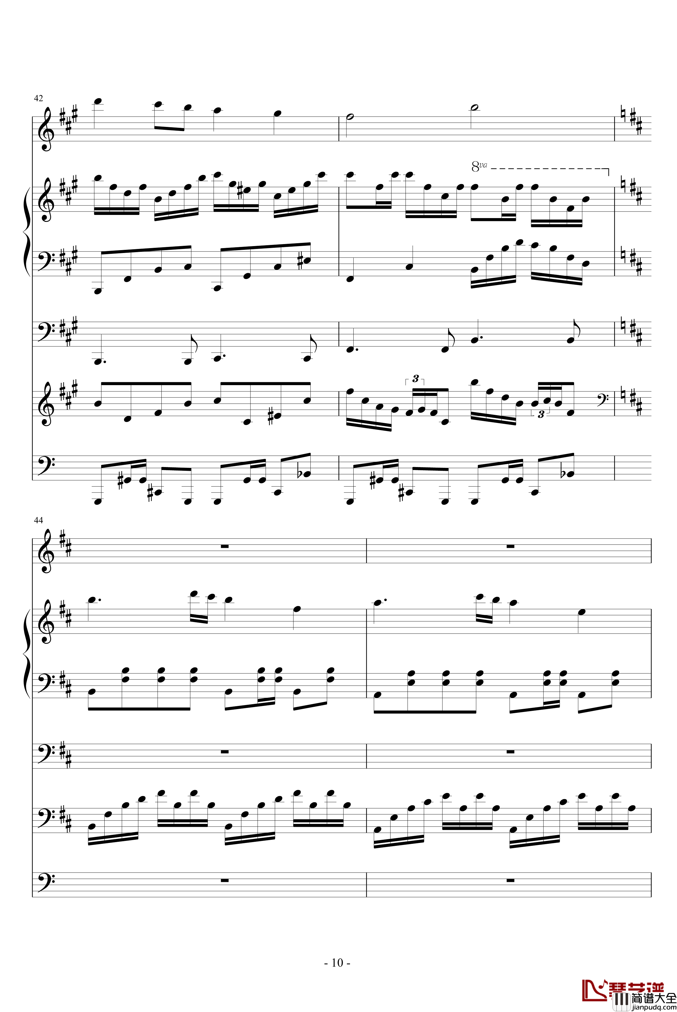 平行线钢琴谱_血腥残阳