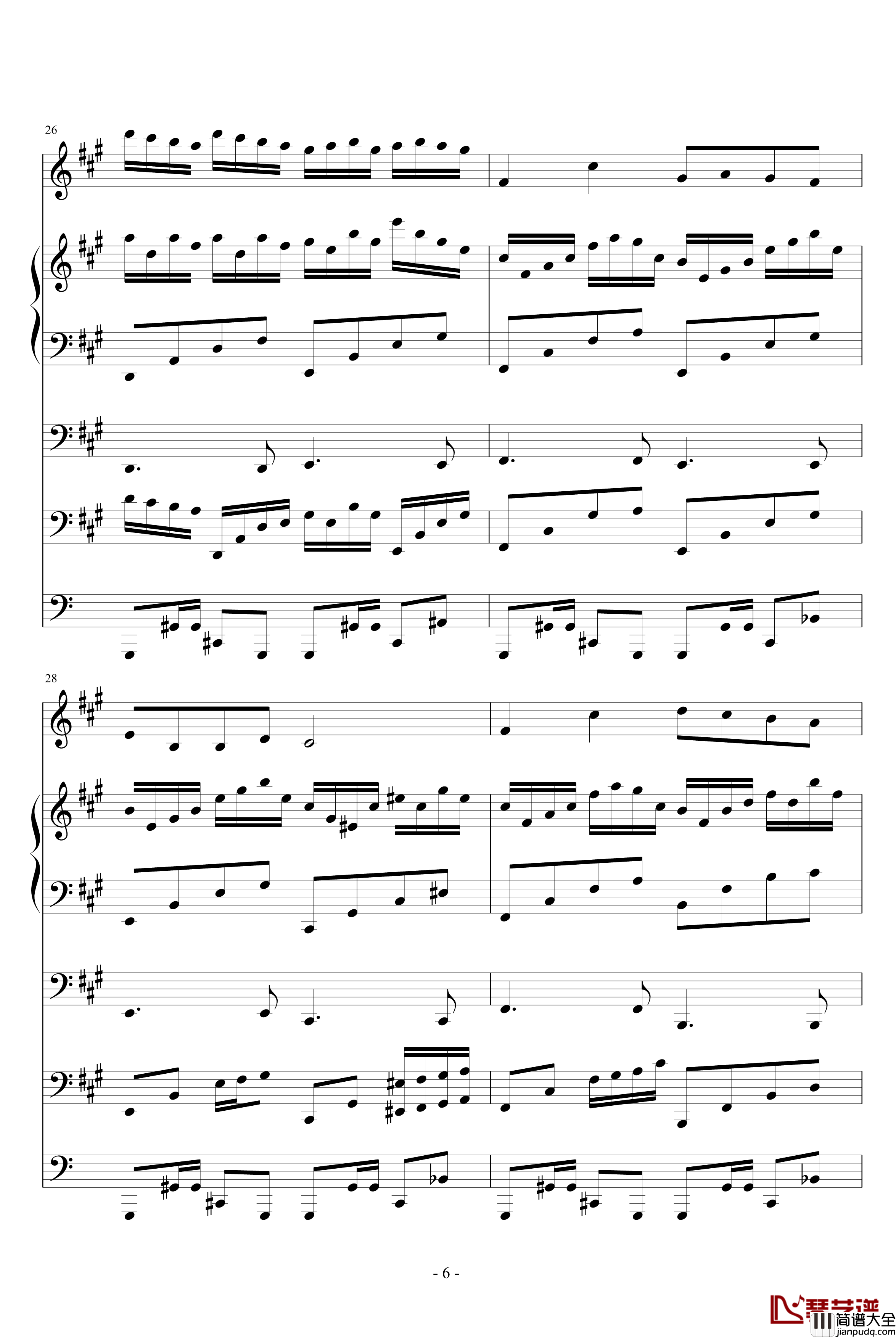 平行线钢琴谱_血腥残阳