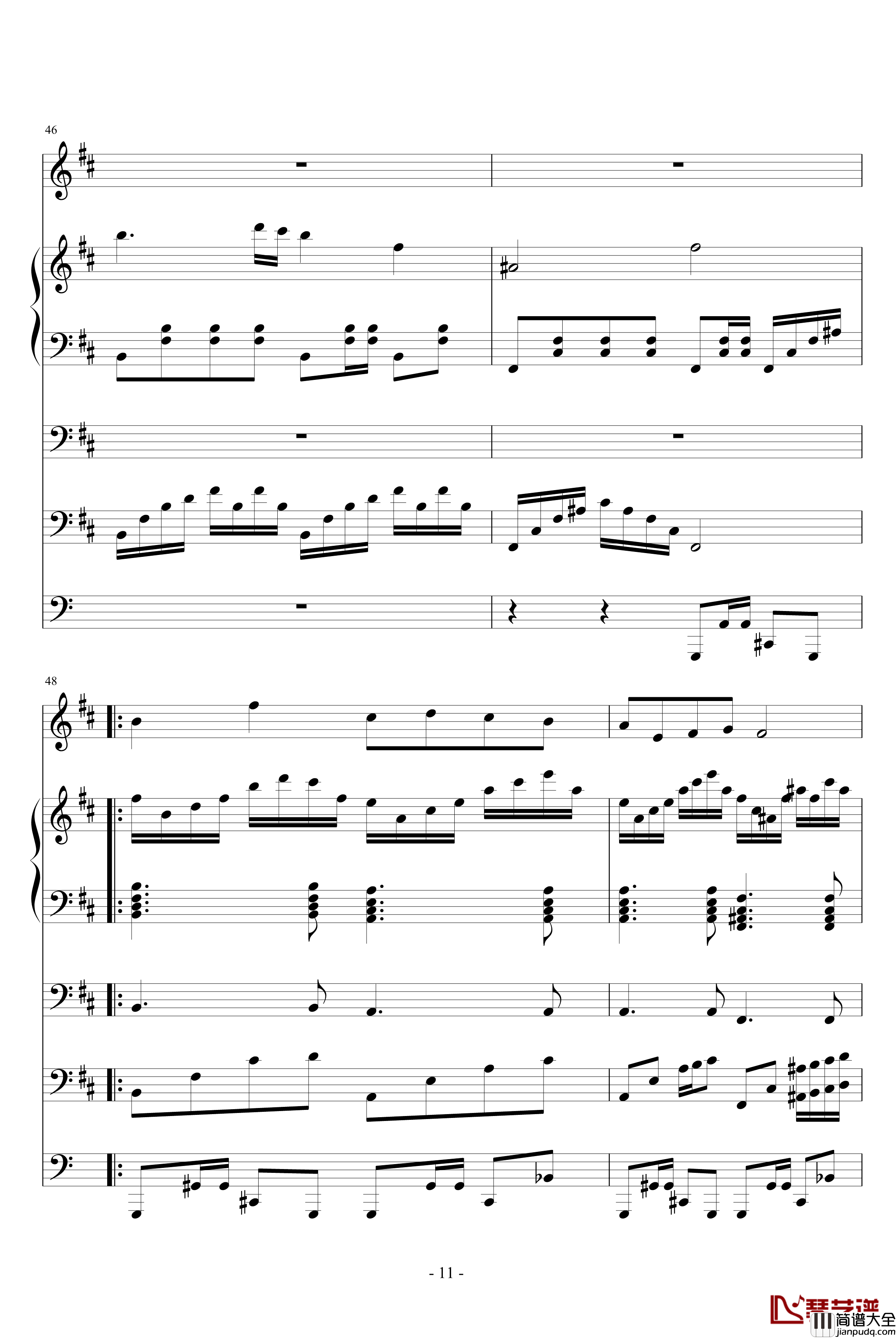 平行线钢琴谱_血腥残阳