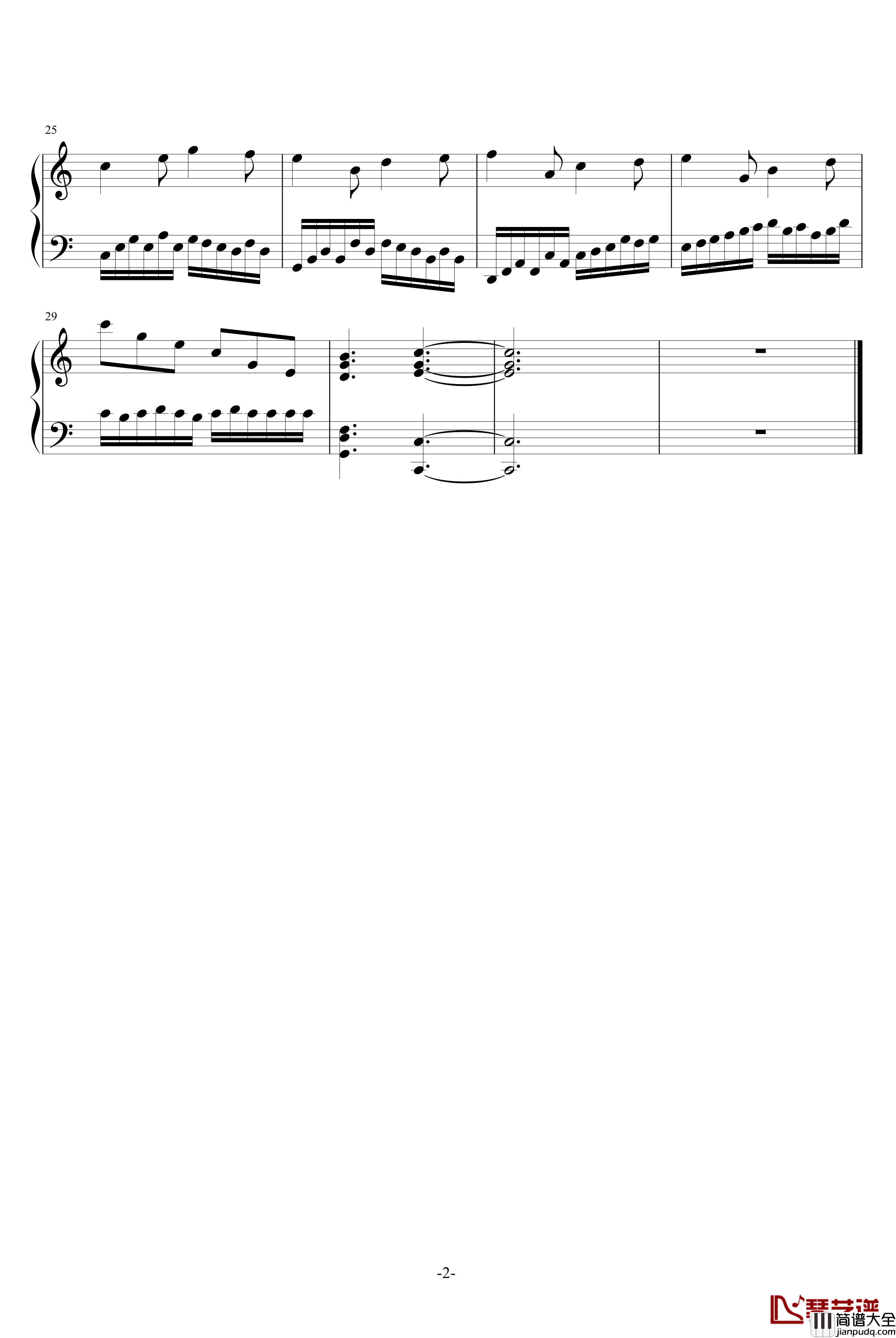 asun创意曲钢琴谱_献给小矮星_付奇山同学_asun0624